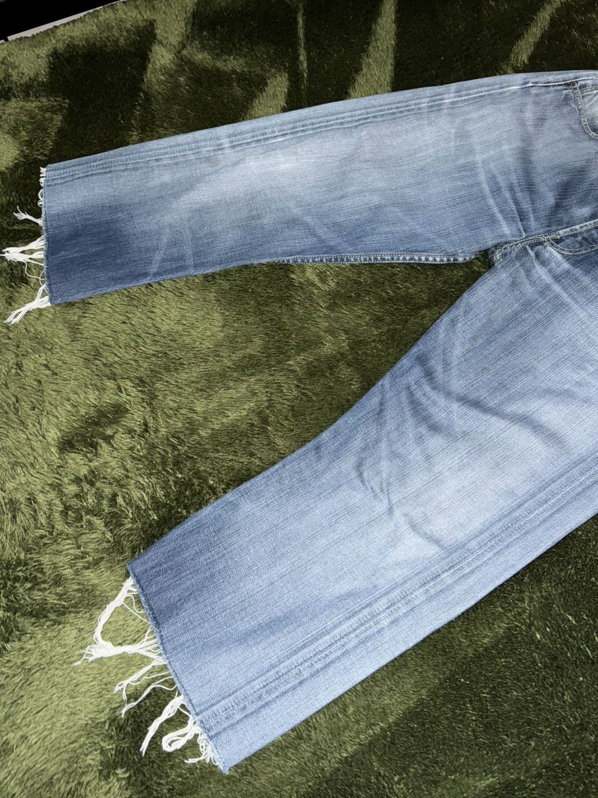 Levi's [W33/L32] Levi’s 501 Eu Release Cut-Off Vintage Wash Denim Size US 33 - 6 Thumbnail