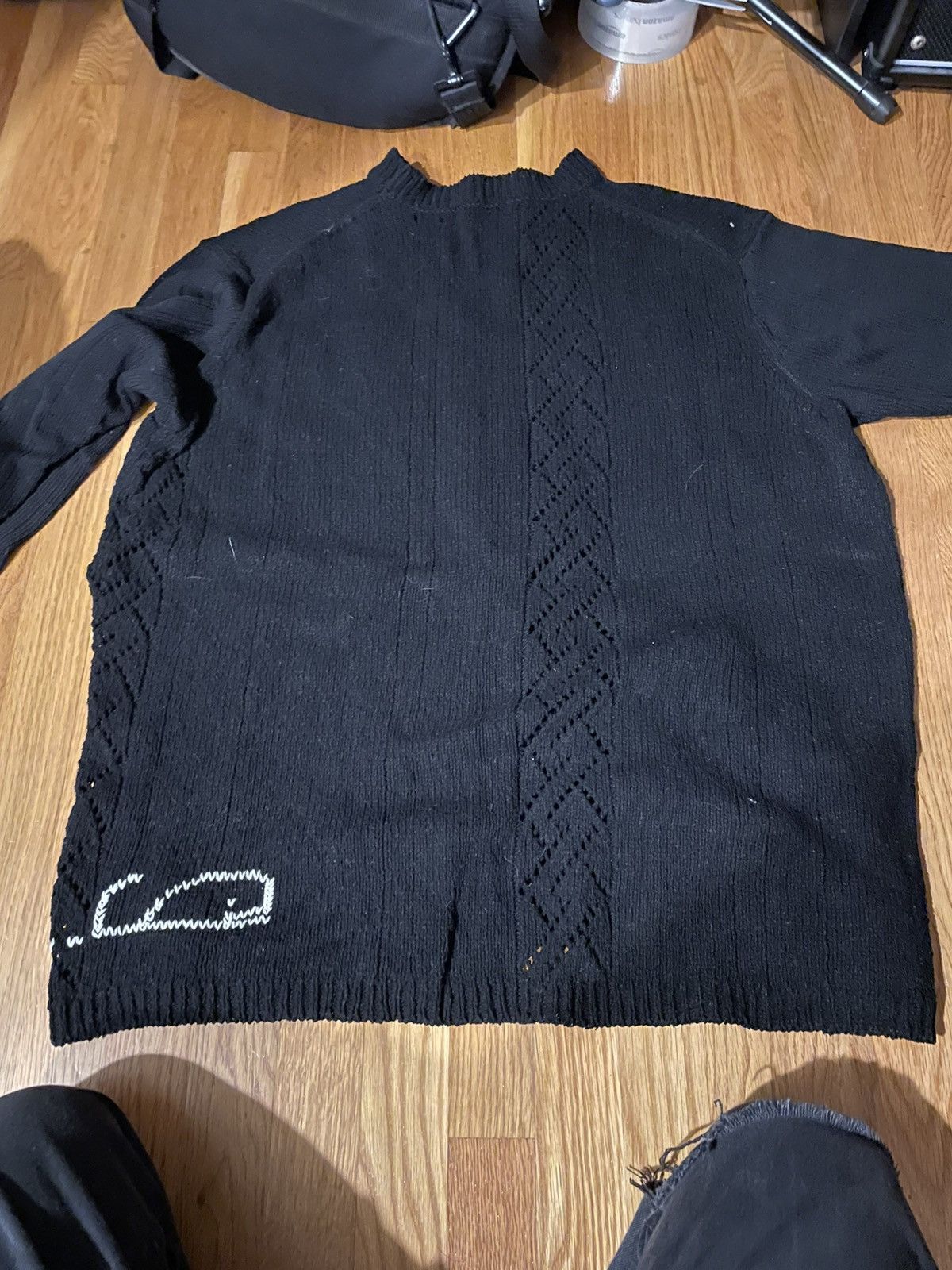 Yohji Yamamoto Yohji Yamamoto grandma knit sweater with whale design Size US L / EU 52-54 / 3 - 2 Thumbnail