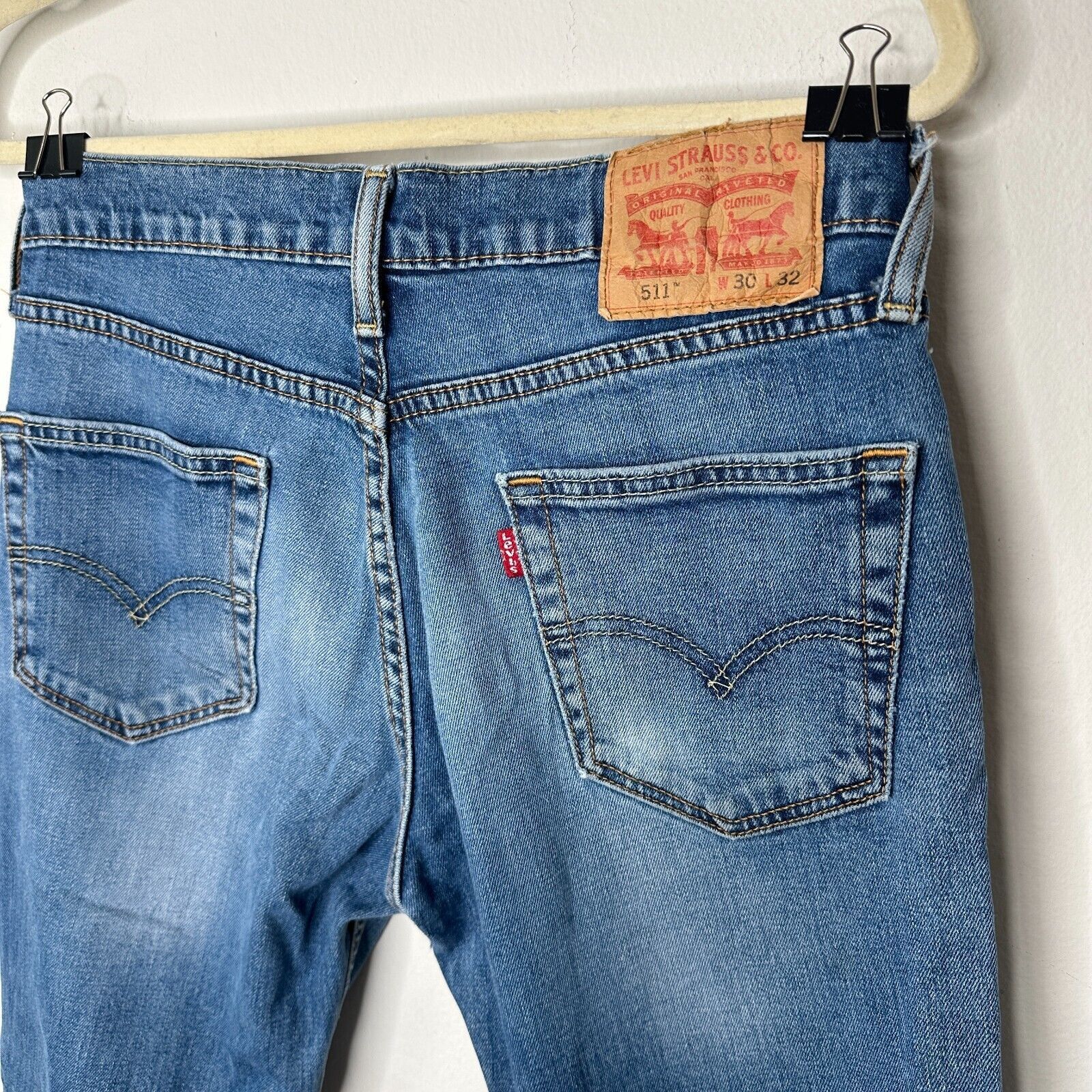 Levi's Levi 511 Slim Fit Medium Wash Levi's Flex Jeans 30 / 32 Size US 30 / EU 46 - 6 Thumbnail
