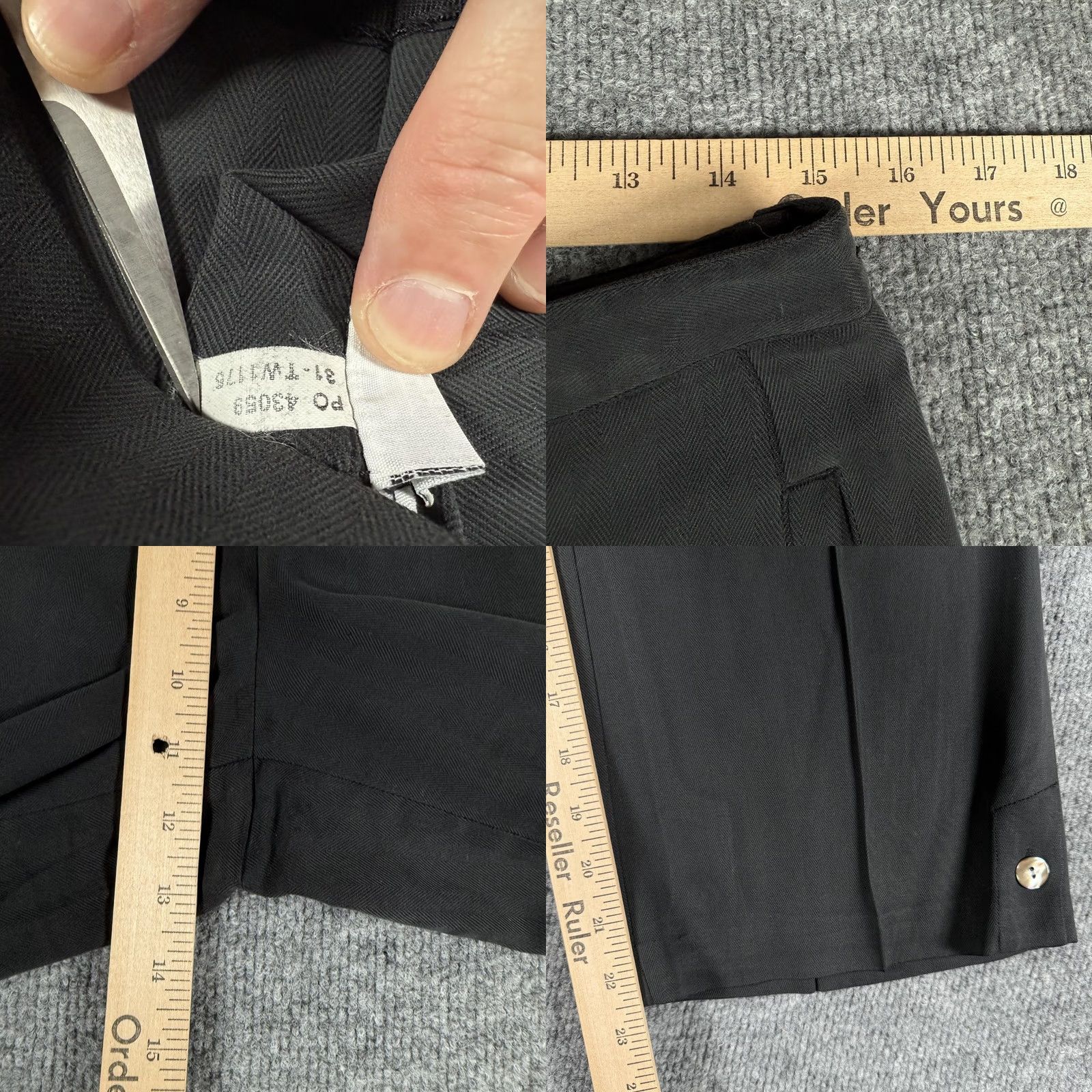 Tommy Bahama Tommy Bahama Pants Womens 8 Black Silk Wide Leg Button Cuff Dressy Size 30" / US 8 / IT 44 - 8 Thumbnail