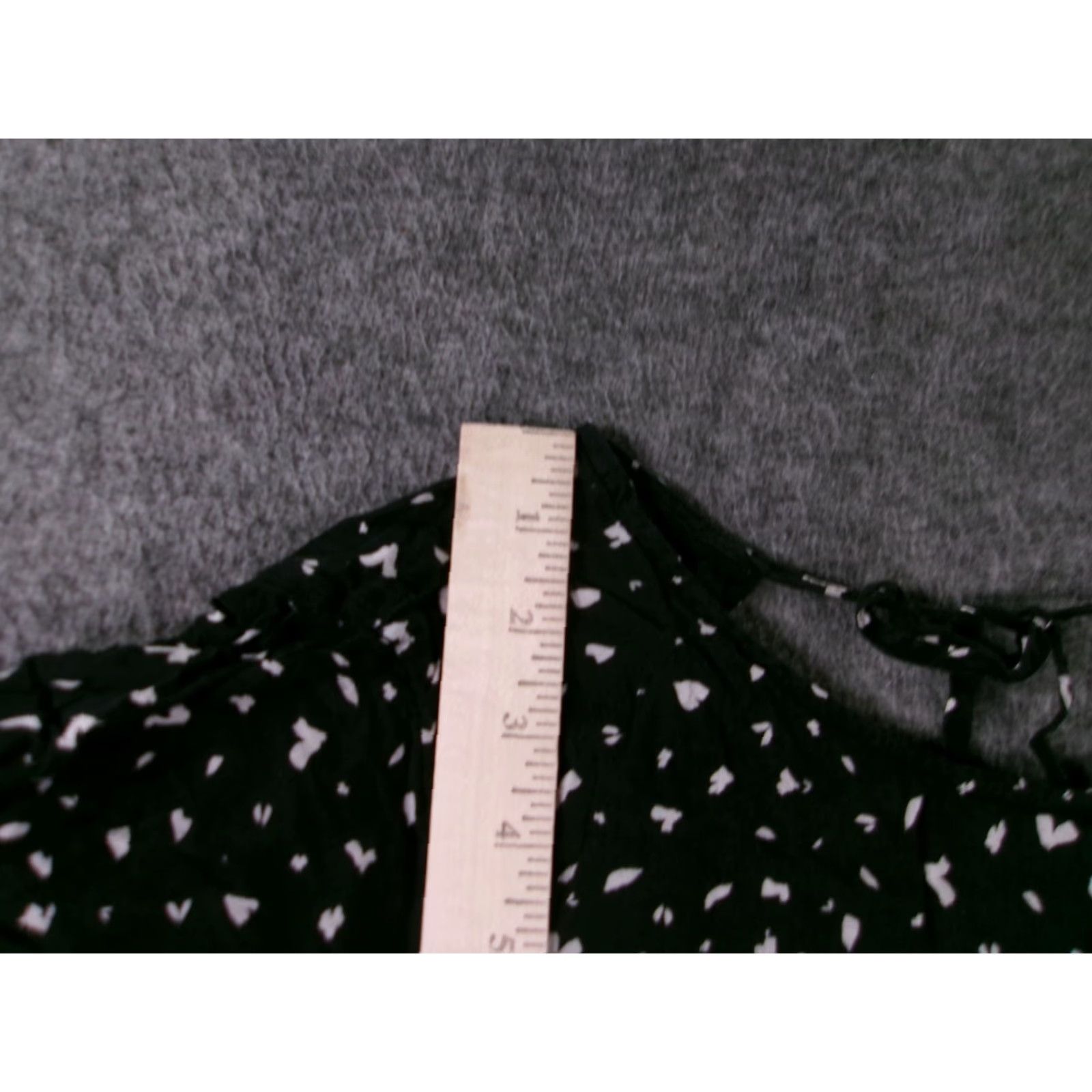 Anthropologie VINTAGE Cloth & Stone Dress Womens PXS Black White Print Tie Back Keyhole Size XS / US 0-2 / IT 36-38 - 4 Thumbnail