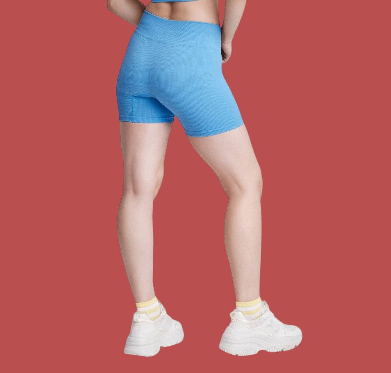 Other Wild Fable - Women's High-Rise Seamless Bike Shorts - Blue - Size 24" / US 00 / IT 34 - 1 Thumbnail