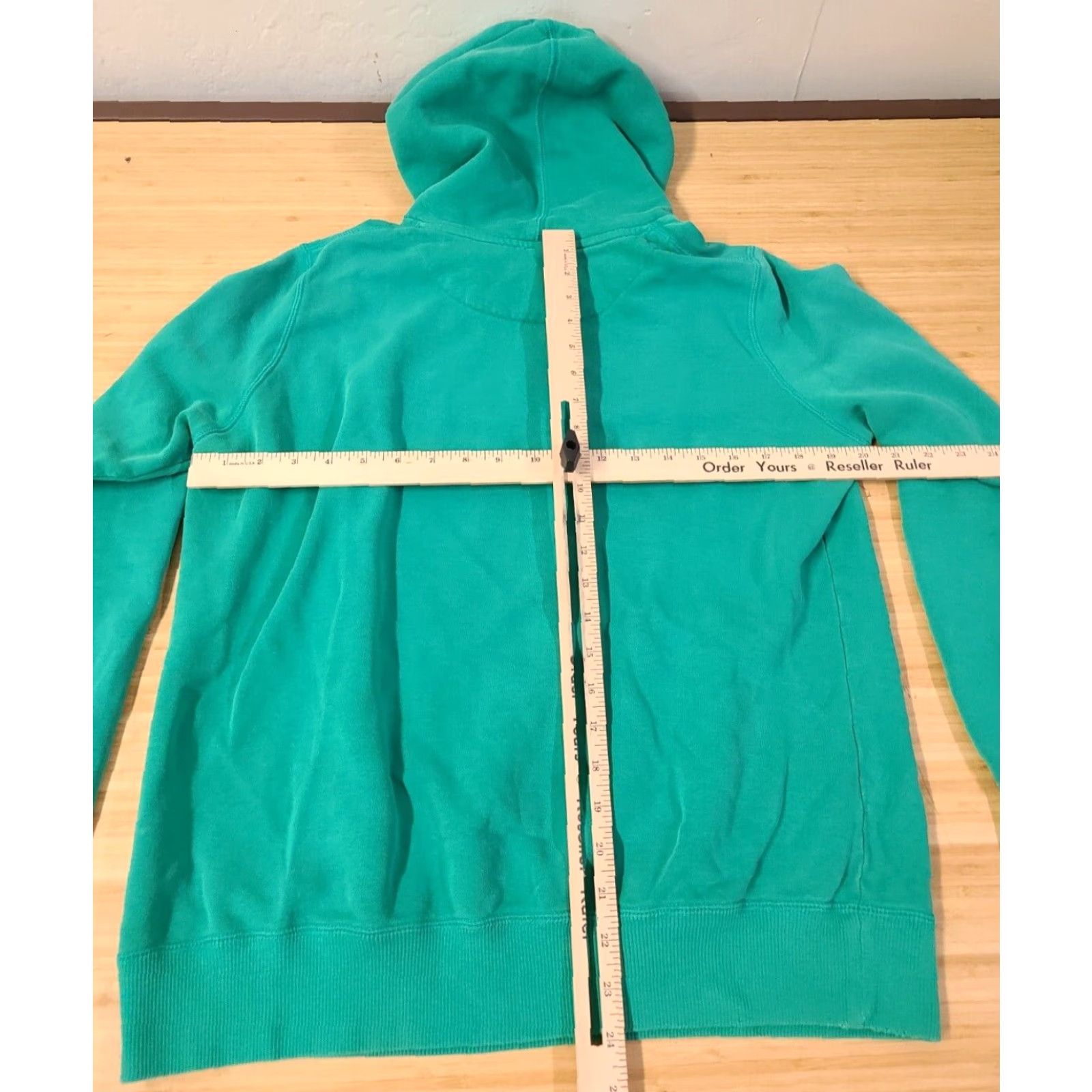 Nike VINTAGE Nike Hoodie Women XL Pullover Teal 90s Embroidered Swoosh Logo Pockets Regular Fit Sweatshirt Size XL / US 12-14 / IT 48-50 - 6 Thumbnail