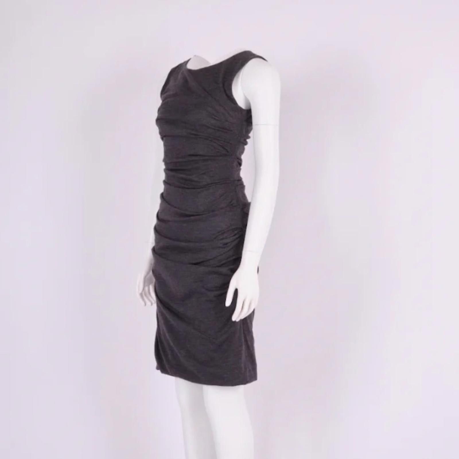 Dolce & Gabbana Dolce & Gabbana Vintage 90’s Grey Ruched Jersey Dress Size XS / US 0-2 / IT 36-38 - 5 Thumbnail