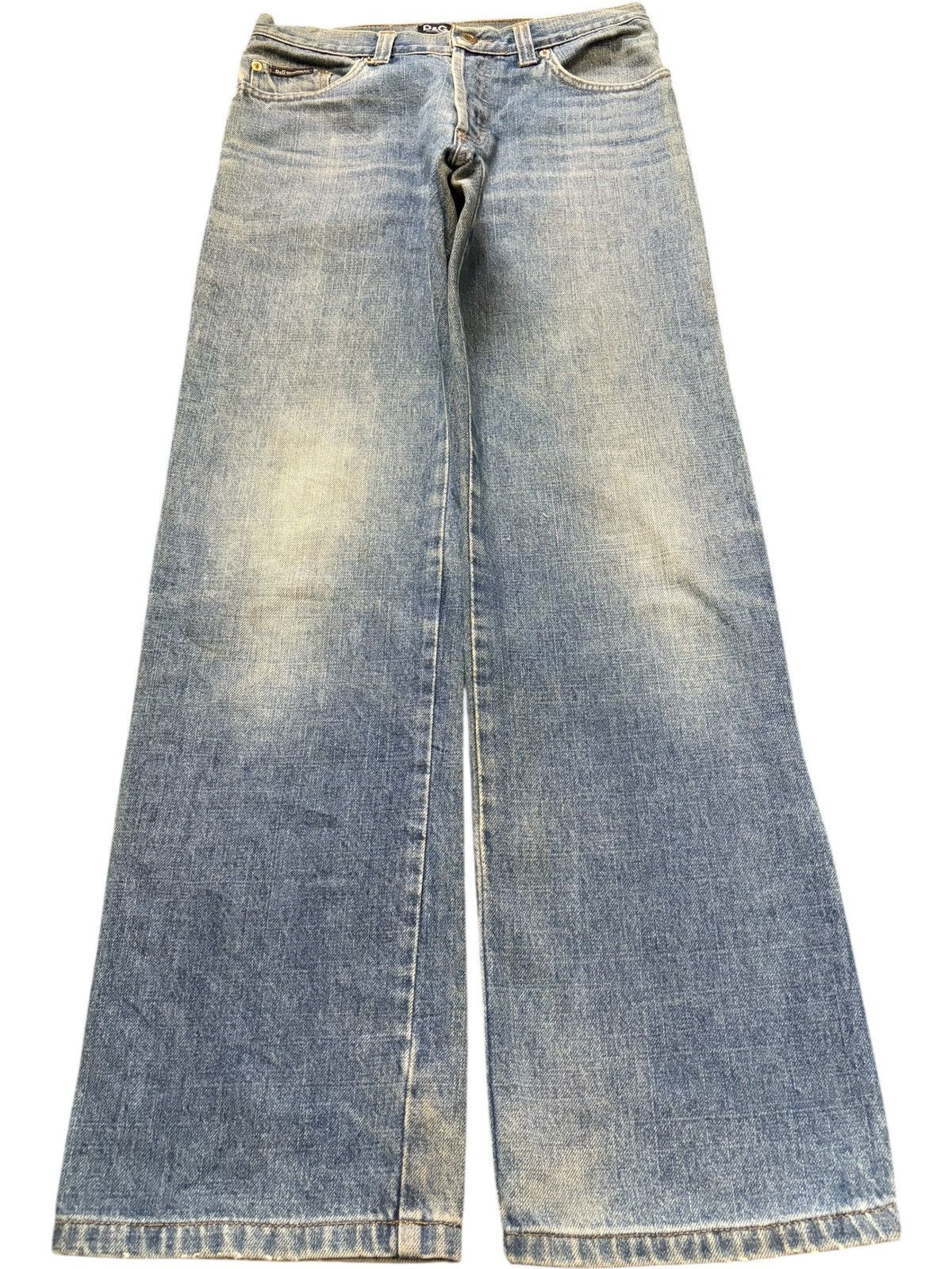 Dolce & Gabbana Vintage Dolce Gabbana Studded Mud Wash Loose Jeans Size 29" - 1 Thumbnail
