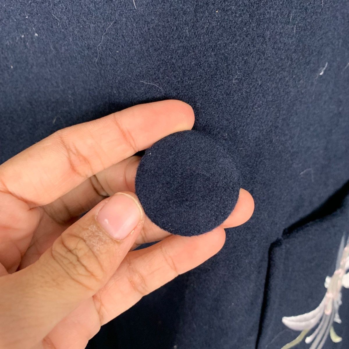 Japanese Brand CECIL McBEE Embroidery Flowers Double Breast Coat #2328-C104 Size M / US 6-8 / IT 42-44 - 14 Thumbnail