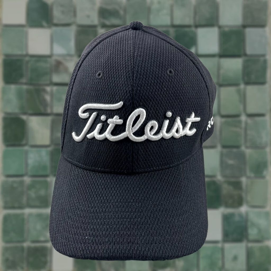Titleist Titleist Hat Cap L/XL Fitted Pro V1 FJ FootJoy Golf Golfing Tour Performance Mens XL Black Adjustable Stretch Cap Size ONE SIZE - 1 Thumbnail