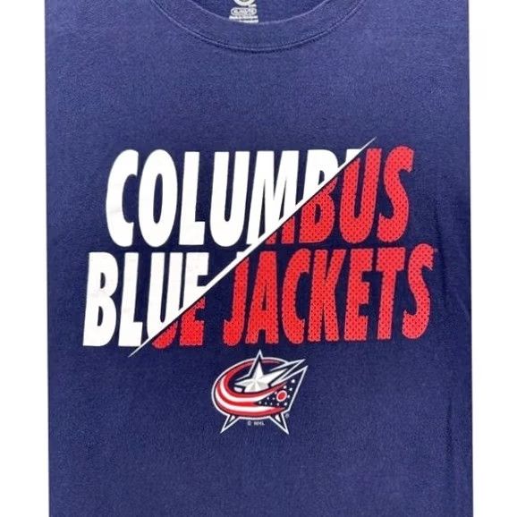 NHL NHL Shirt Adult XL Blue Columbus Blue Jackets Crew Neck T-Shirt Short Sleeve Men Size US XL / EU 56 / 4 - 5 Thumbnail