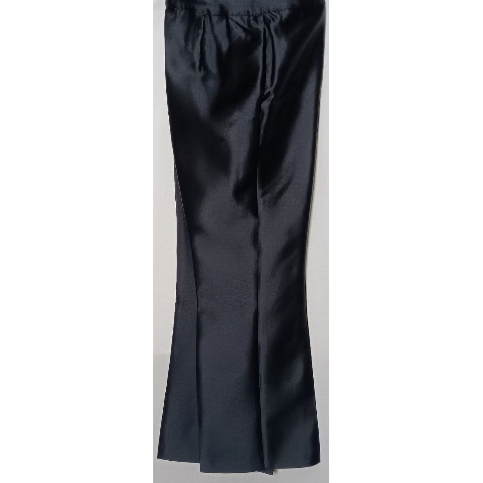 Vintage VINTAGE? No. Jovani Black Wool Silk Blend Wide-Leg Pants 18 M Dress Formal Women's 32" Inseam Size 40" / US 18 - 3 Thumbnail