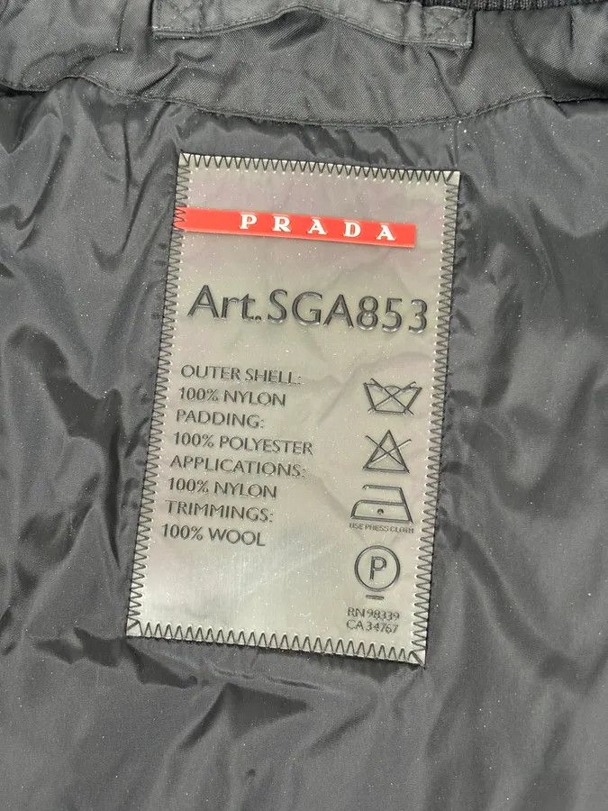 Prada AW2007 Prada Black Nylon Linea Rossa Bomber Jacket Size US L / EU 52-54 / 3 - 10 Thumbnail