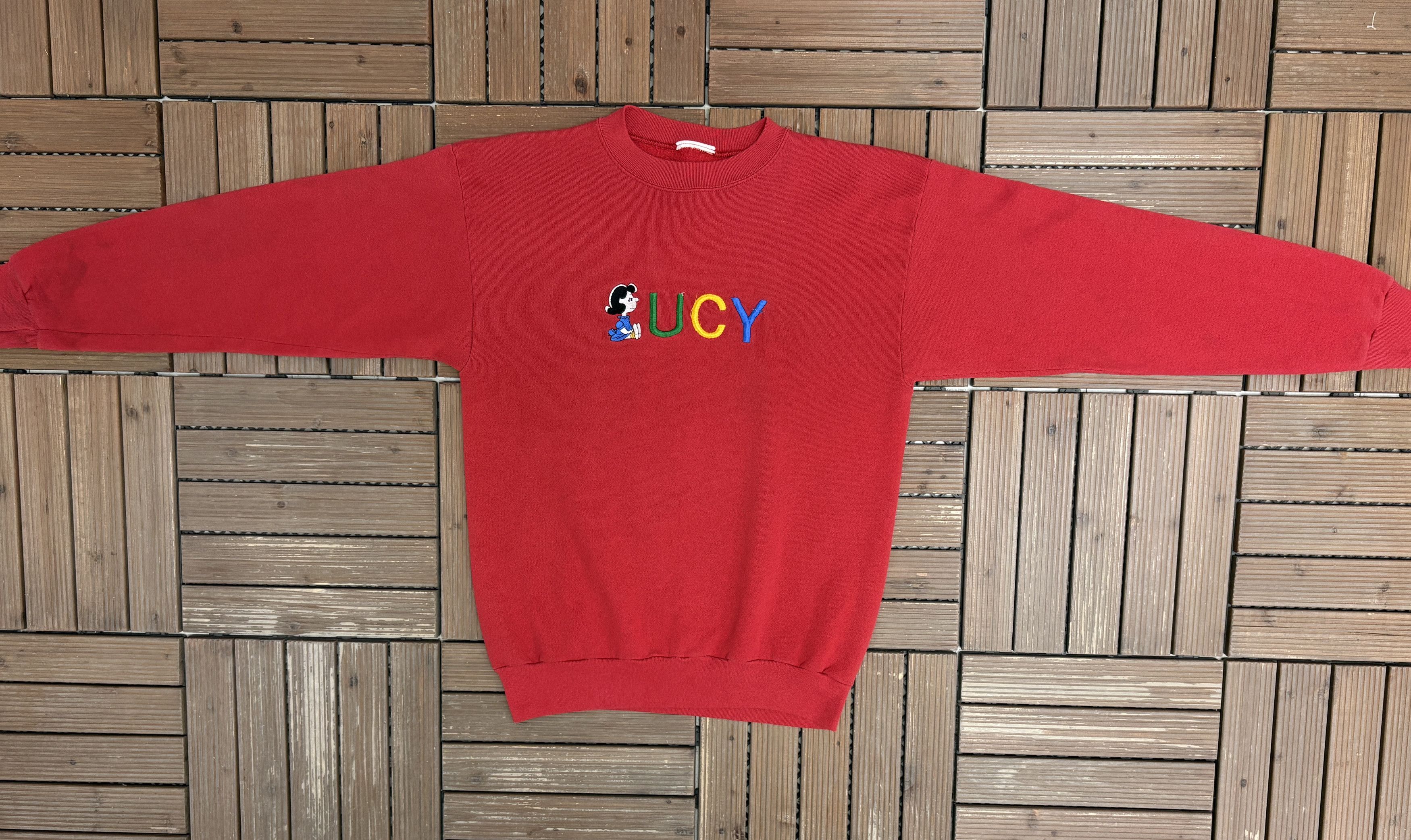 Vintage Lucy Embroidered Vintage Red Crewneck Sweater Size US L / EU 52-54 / 3 - 5 Thumbnail