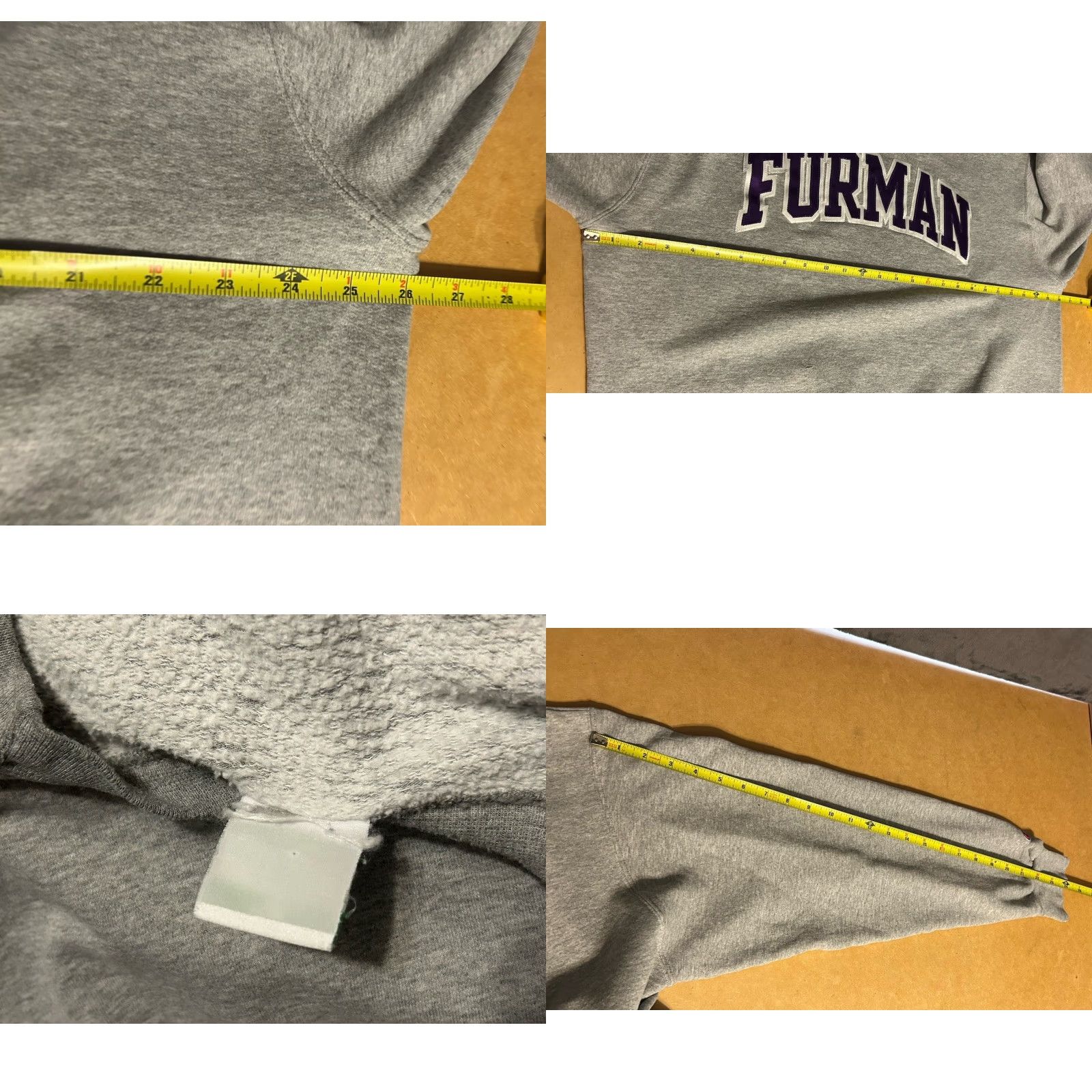 Champion VINTAGE Champion Furman University Sweatshirt Pullover Adult XL Gray Purple Logo Crew Neck Long Sleeve Solid Men Size US XL / EU 56 / 4 - 8 Thumbnail