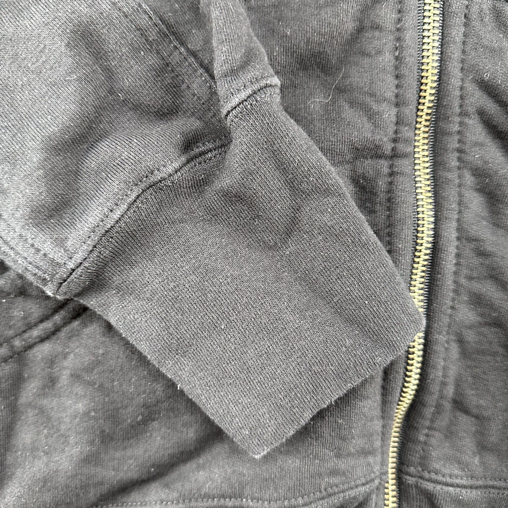 Vintage American Giant Hoodie Mens L Black Full Zip Sweatshirt Fleece Cotton Heavyweight Regular Fits 90s USA Logo Zipper Hooded Pocket Size US L / EU 52-54 / 3 - 2 Thumbnail