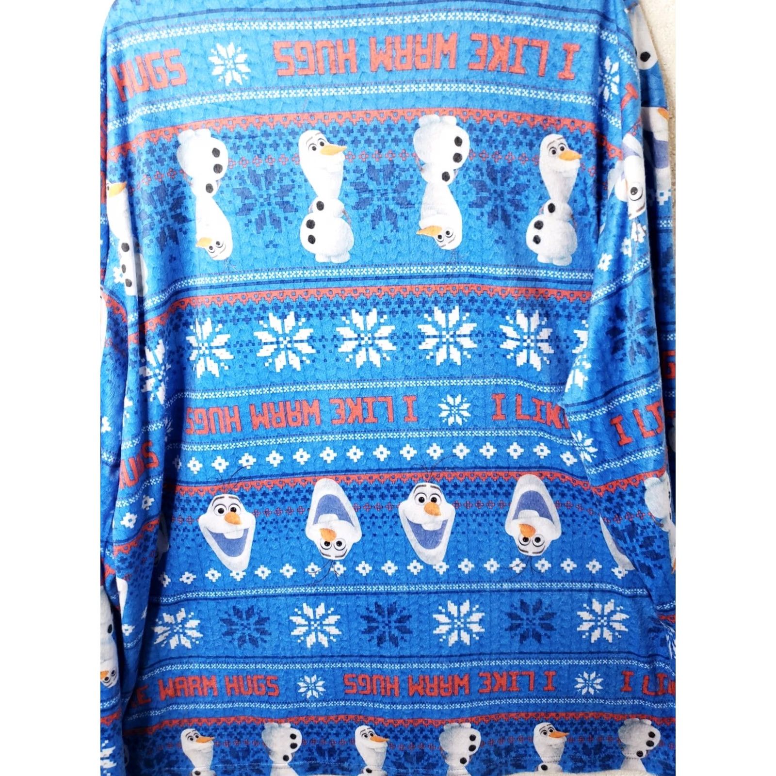 Disney VINTAGE Disney Frozen II Pullover Sweater Women 2XL Long Sleeve Olaf Christmas Knit Blue Ultra Cozy Womens Size XXL / US 16-18 / IT 52-54 - 7 Thumbnail