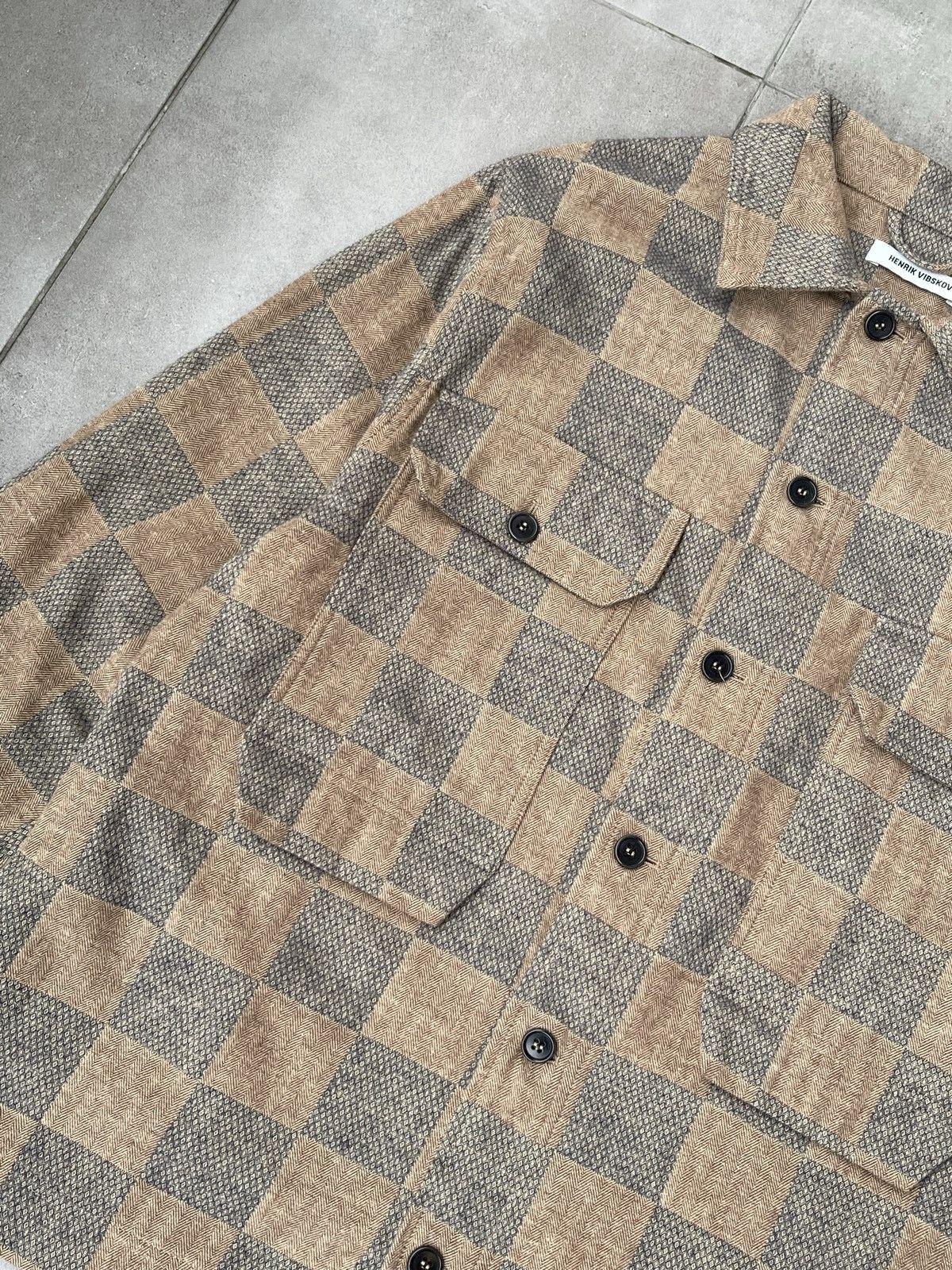 Henrik Vibskov !DS! AW23 Henrik Vibskov Checkered Field Flannel Shirt Size US M / EU 48-50 / 2 - 14 Thumbnail
