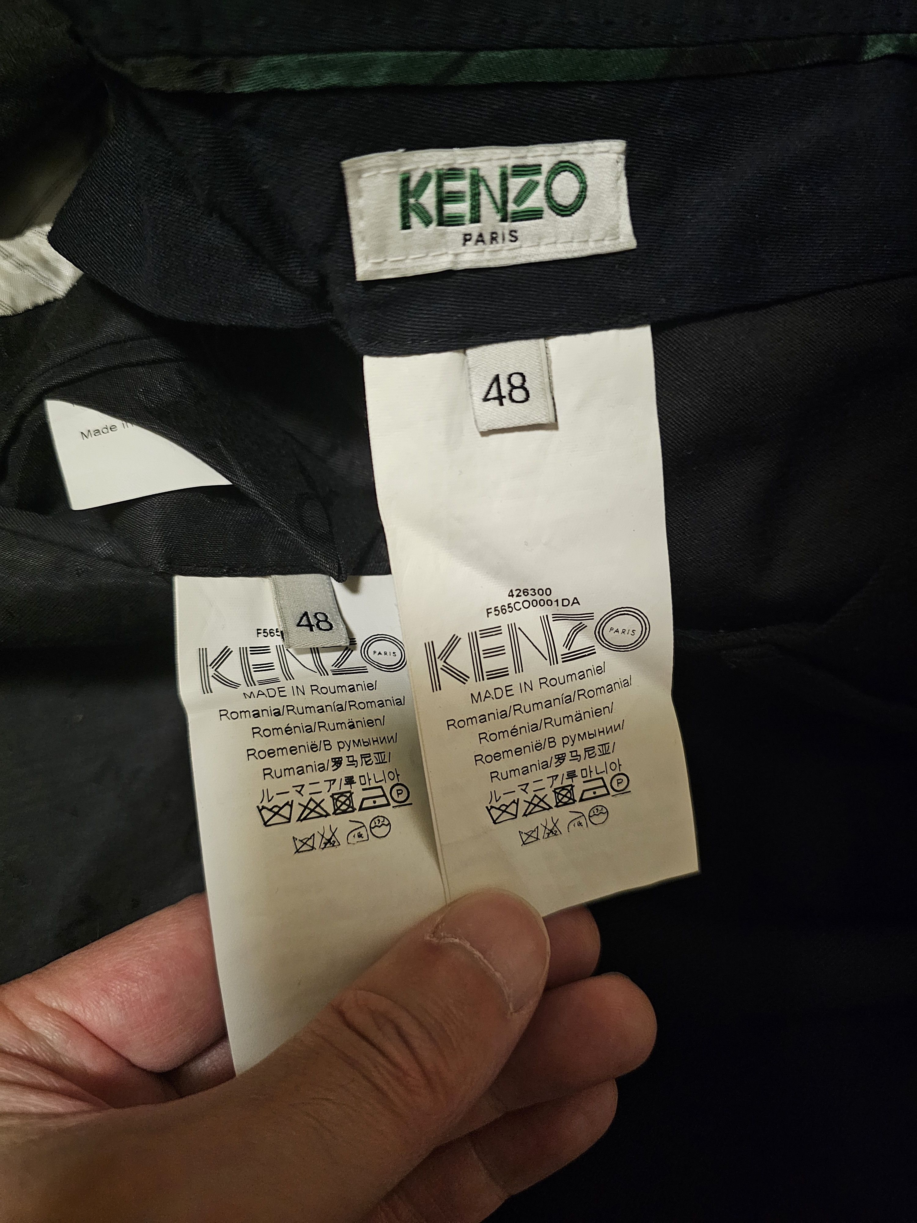 Kenzo Kenzo men's wool black suits size 48 like new Size 48R - 5 Thumbnail