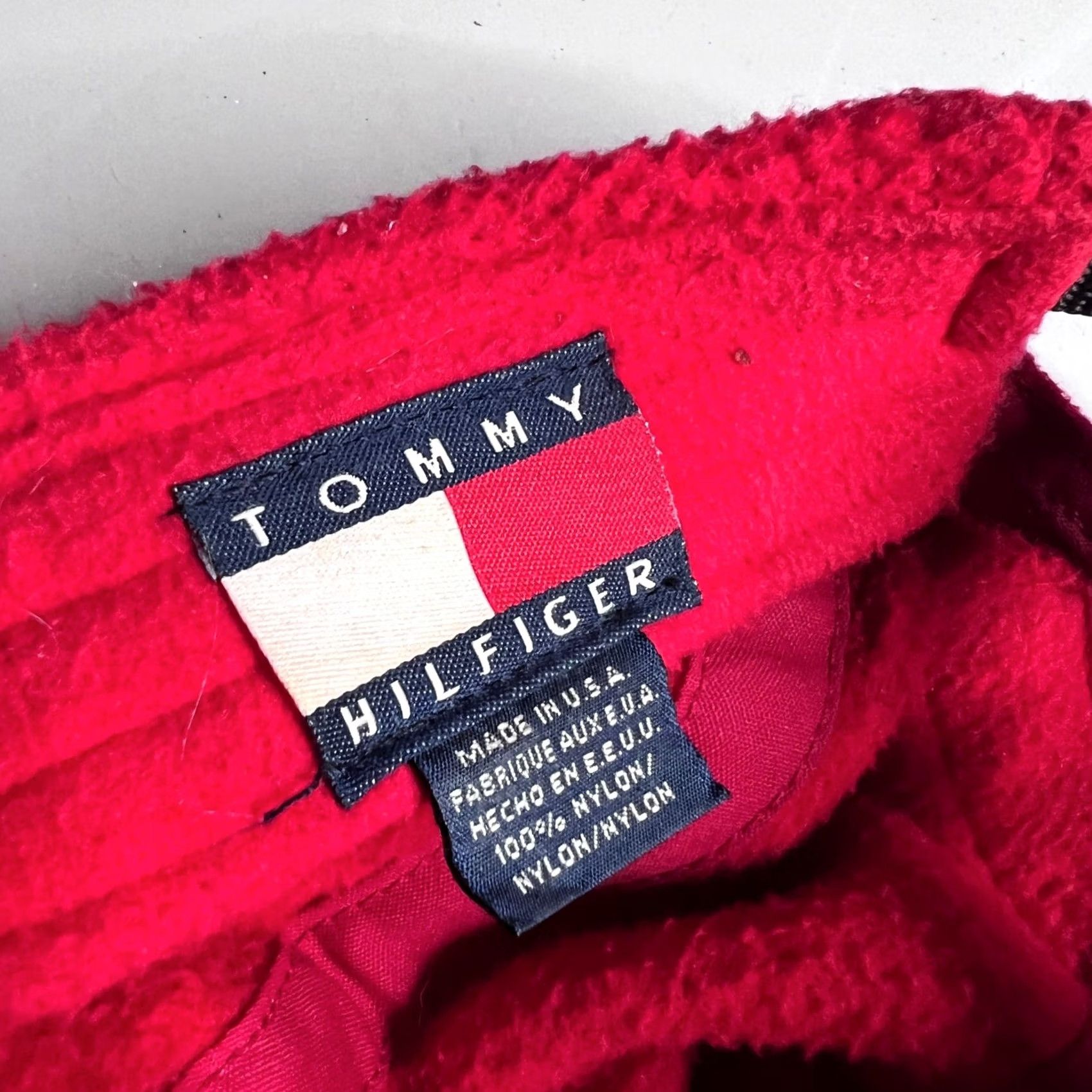 Tommy Hilfiger VINTAGE Tommy Hilfiger Expedition Hat Cap Fleece 5 Panel Red Black Made in USA Mens Size US M / EU 48-50 / 2 - 3 Thumbnail