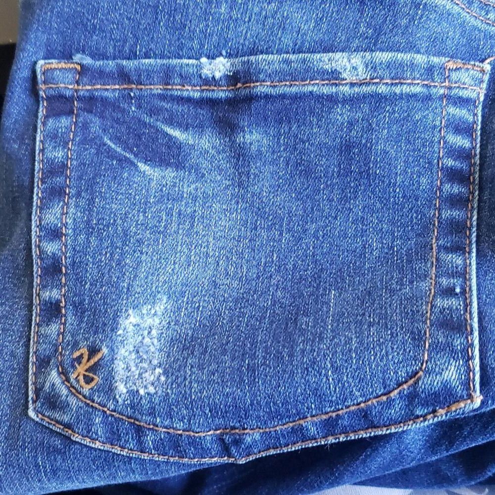 Designer CT1479 Kut from the Kloth Distressed Straight Leg Jeans 12 Size 34" / US 12 / IT 48 - 8 Thumbnail