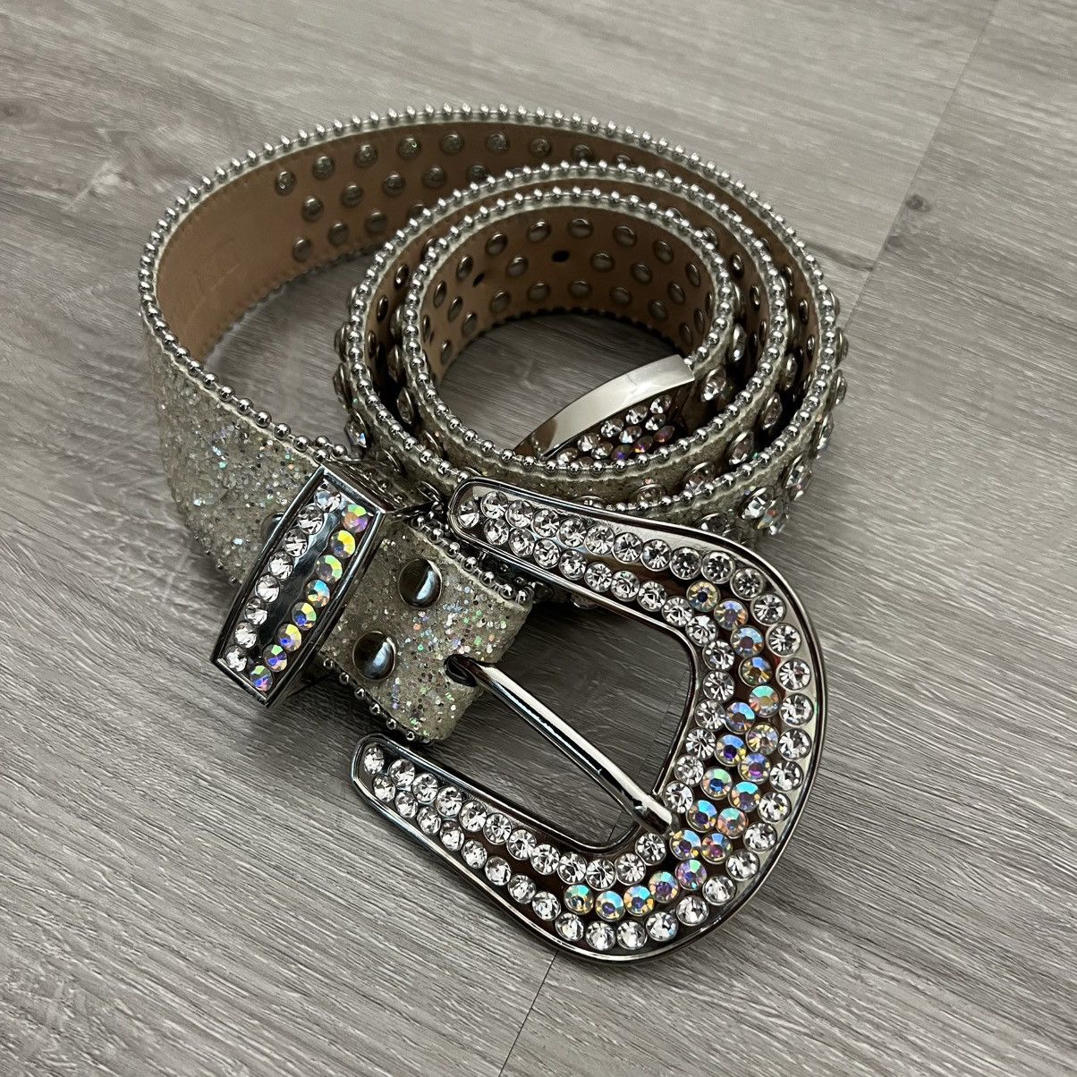 The GV Gallery GV Gallery Raspberry Hills RH Denim Rhinestone Belt Size 28 - 13 Thumbnail