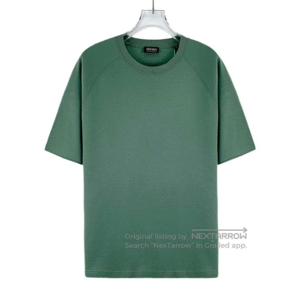 Z Zegna Green Short Sleeve Crewneck Shirt. Size US M / EU 48-50 / 2 - 1 Thumbnail