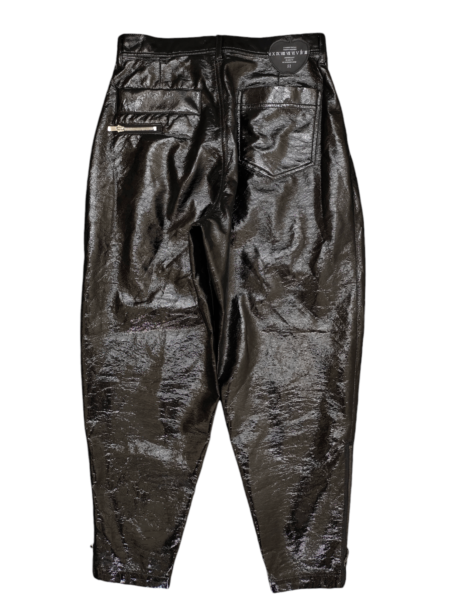 SHAREEF Shareef Japan Glossy Zipper Ankle Balloon Pants Size US 29 - 11 Thumbnail