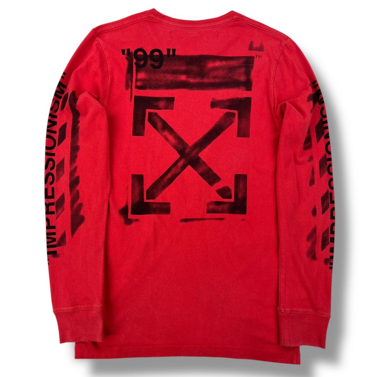 Off-White Off-White Impressionism Arrows Red Long Sleeve T Shirt Size US S / EU 44-46 / 1 - 2 Thumbnail