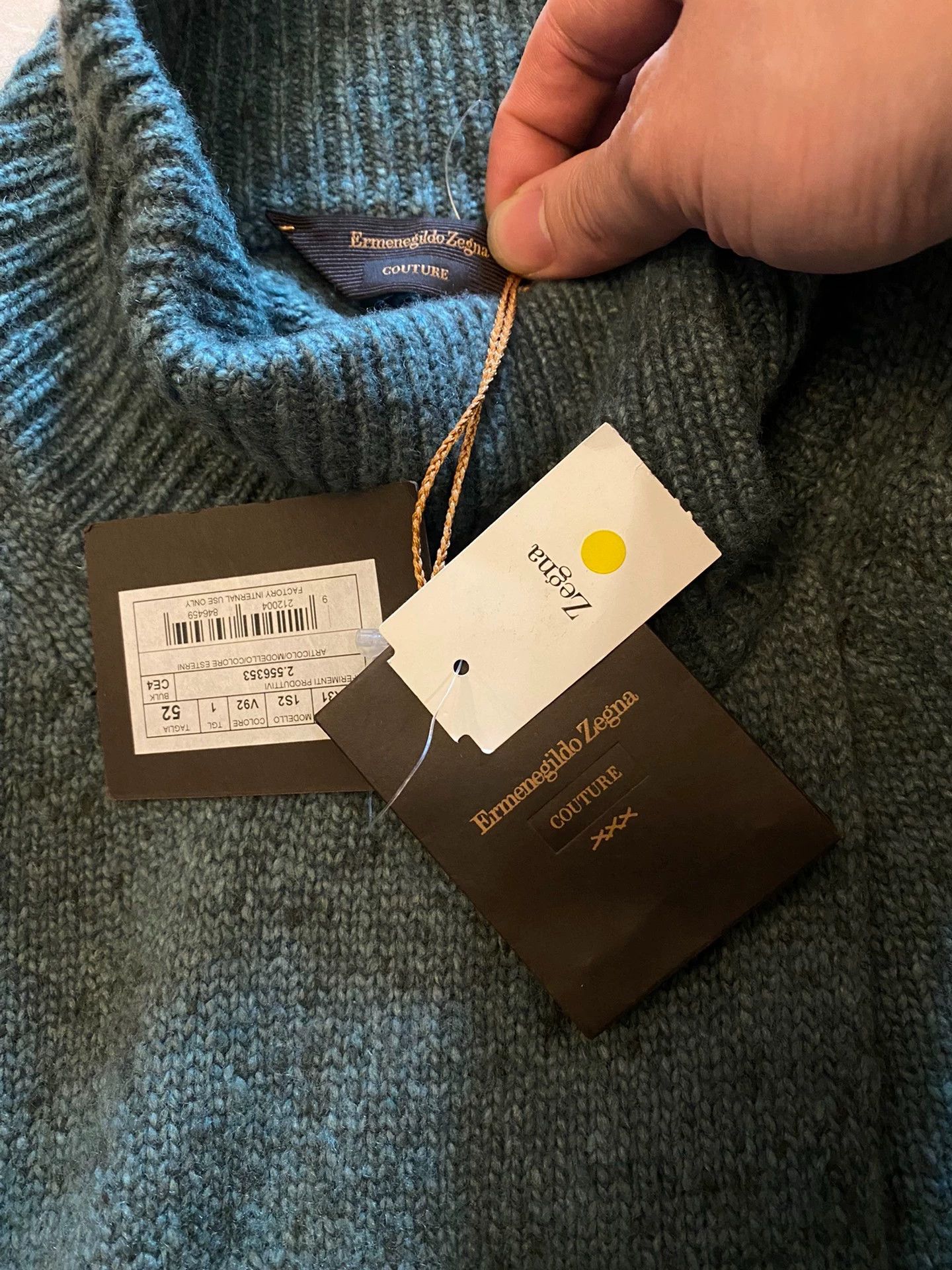 Ermenegildo Zegna ZEGNA COUTURE XXX EZ Runway Cashmere Sweater 98% Italy New Size US L / EU 52-54 / 3 - 5 Thumbnail
