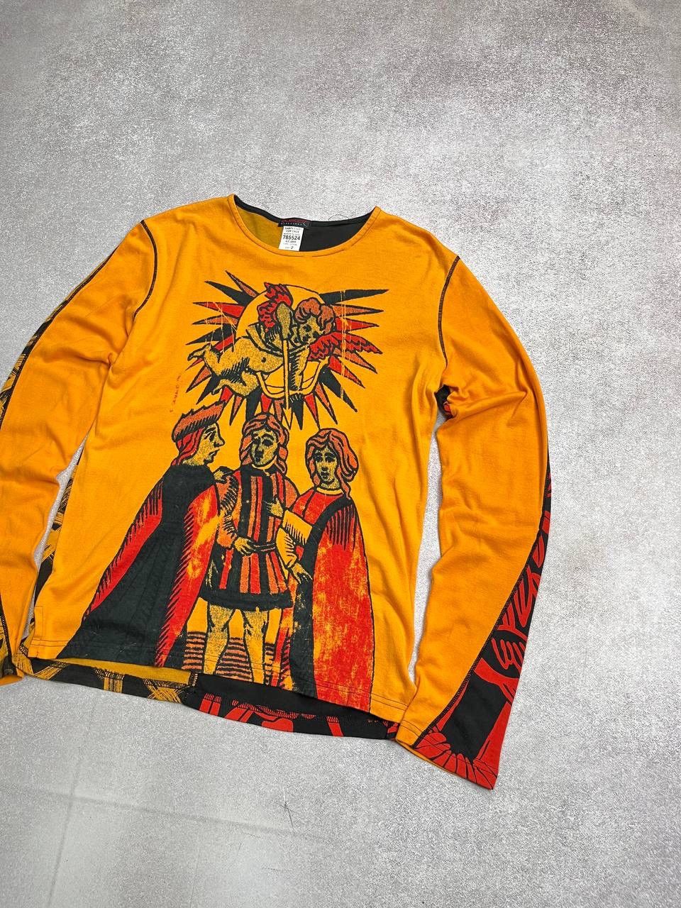 Japanese Brand × Vintage ⚡️QUICK SALE⚡️VINTAGE ALLOVERPRINT AVANTGARDE LONGSLEEVE Y2K m Size US S / EU 44-46 / 1 - 2 Thumbnail