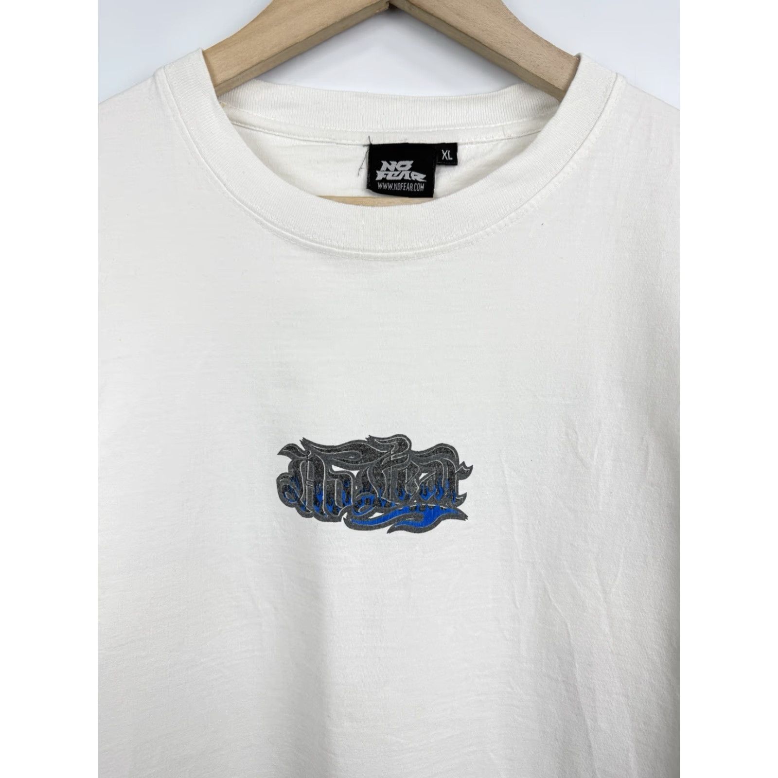 No Fear VINTAGE No Fear T-Shirt 90s Blue Fire Y2K XL Mens Rare Retro Blue Size US XL / EU 56 / 4 - 5 Thumbnail