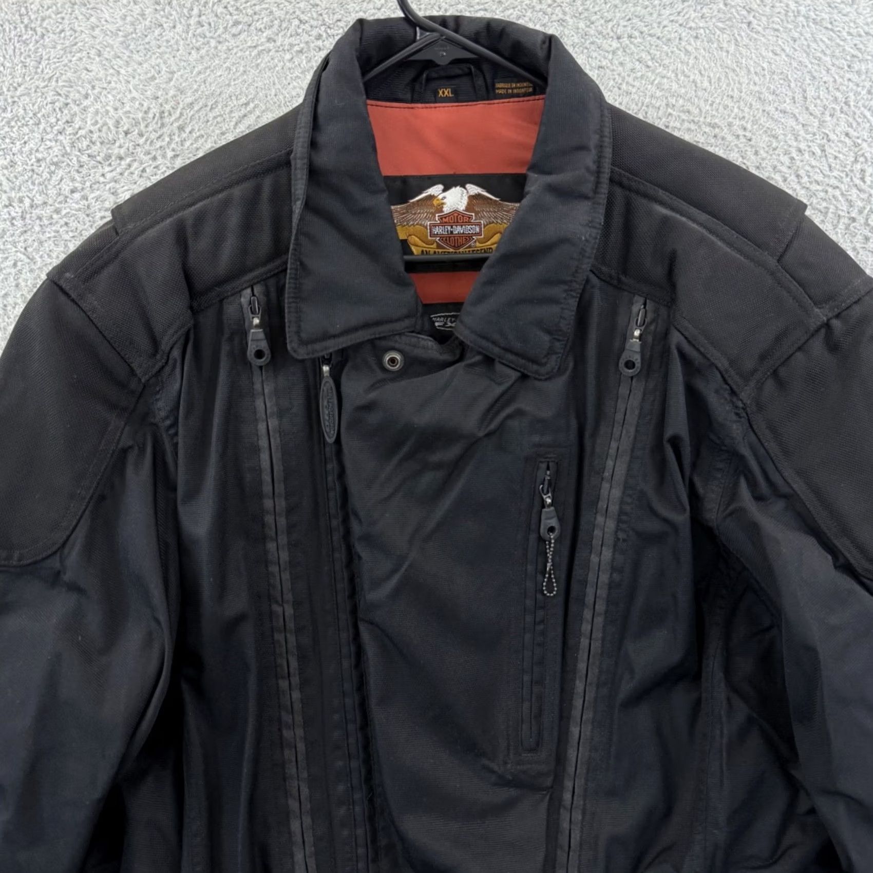 Harley Davidson VINTAGE Harley-Davidson FXRG Motorcycle Jacket Mens 2XL Black Biker Outdoor Zip Jacket Size US XXL / EU 58 / 5 - 3 Thumbnail