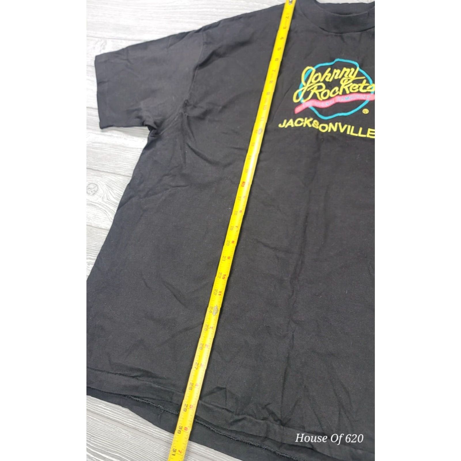 Hanes VTG Hanes T-Shirt 90s Johnny Rockets Jacksonville Short Sleeve XL Black Mens T-Shirt Size US XL / EU 56 / 4 - 6 Thumbnail