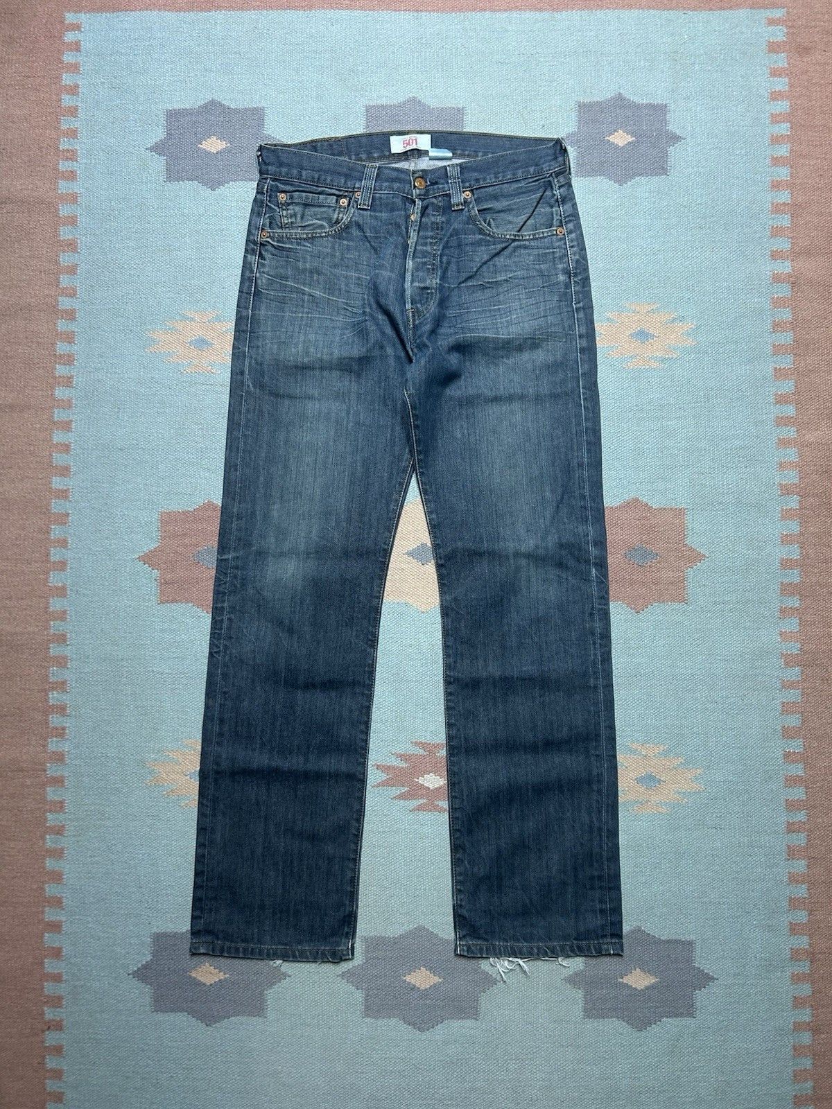 Vintage Vtg Levi’s 501 xx jeans straight button fly dark faded 32x32 Size US 32 / EU 48 - 5 Thumbnail