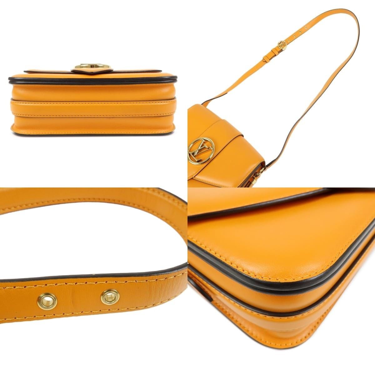 Louis Vuitton Louis Vuitton Pont Neuf Shoulder Bag Calfskin Orange Size ONE SIZE - 3 Thumbnail