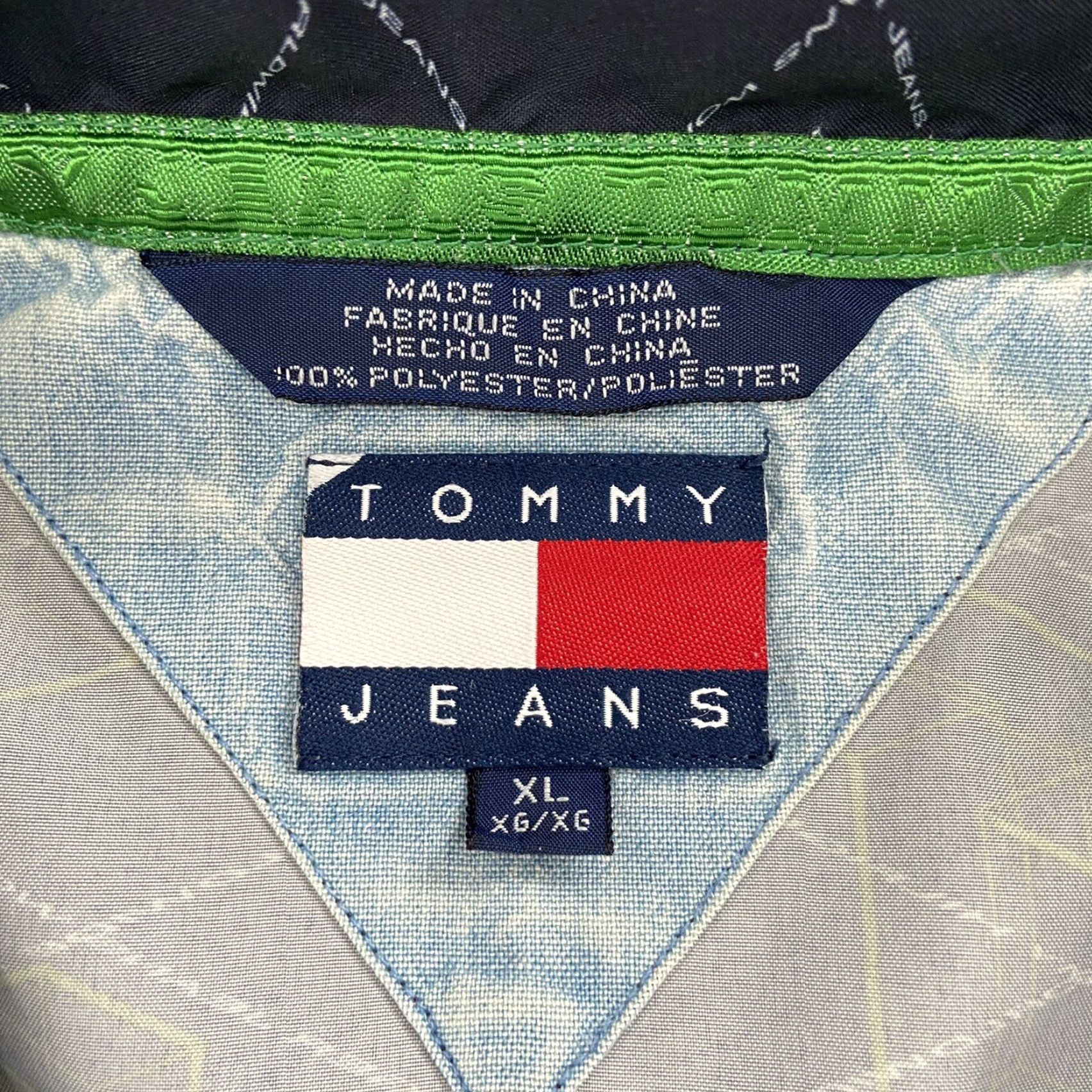 Tommy Hilfiger VINTAGE Tommy Hilfiger Shirt Adult Extra Large XL All Over Print Button Up Blue Y2K Size US XL / EU 56 / 4 - 6 Thumbnail