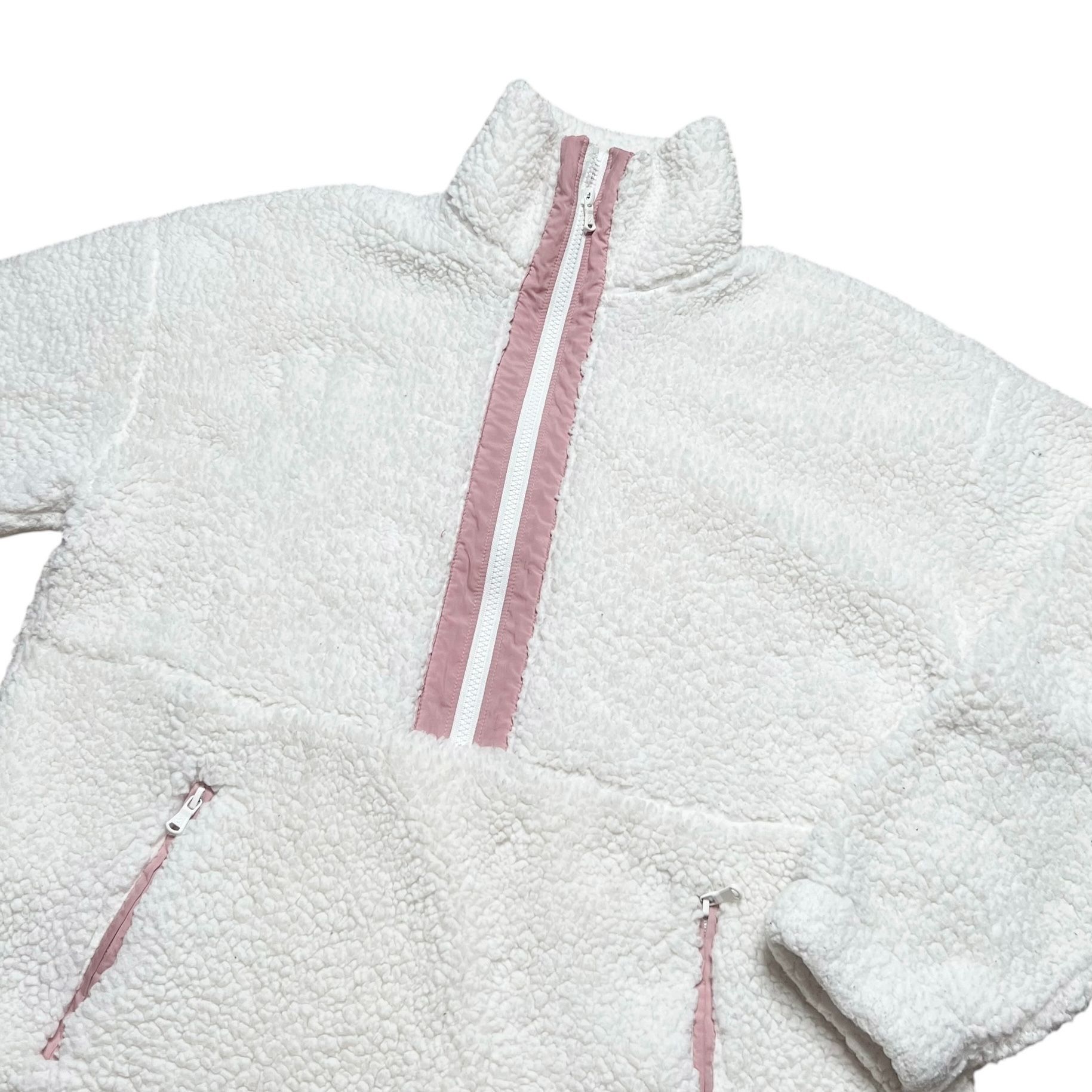 Lou & Grey Lou & Grey Sherpa Pullover Half Zip Womens Size L Ivory Pink Size L / US 10 / IT 46 - 2 Thumbnail