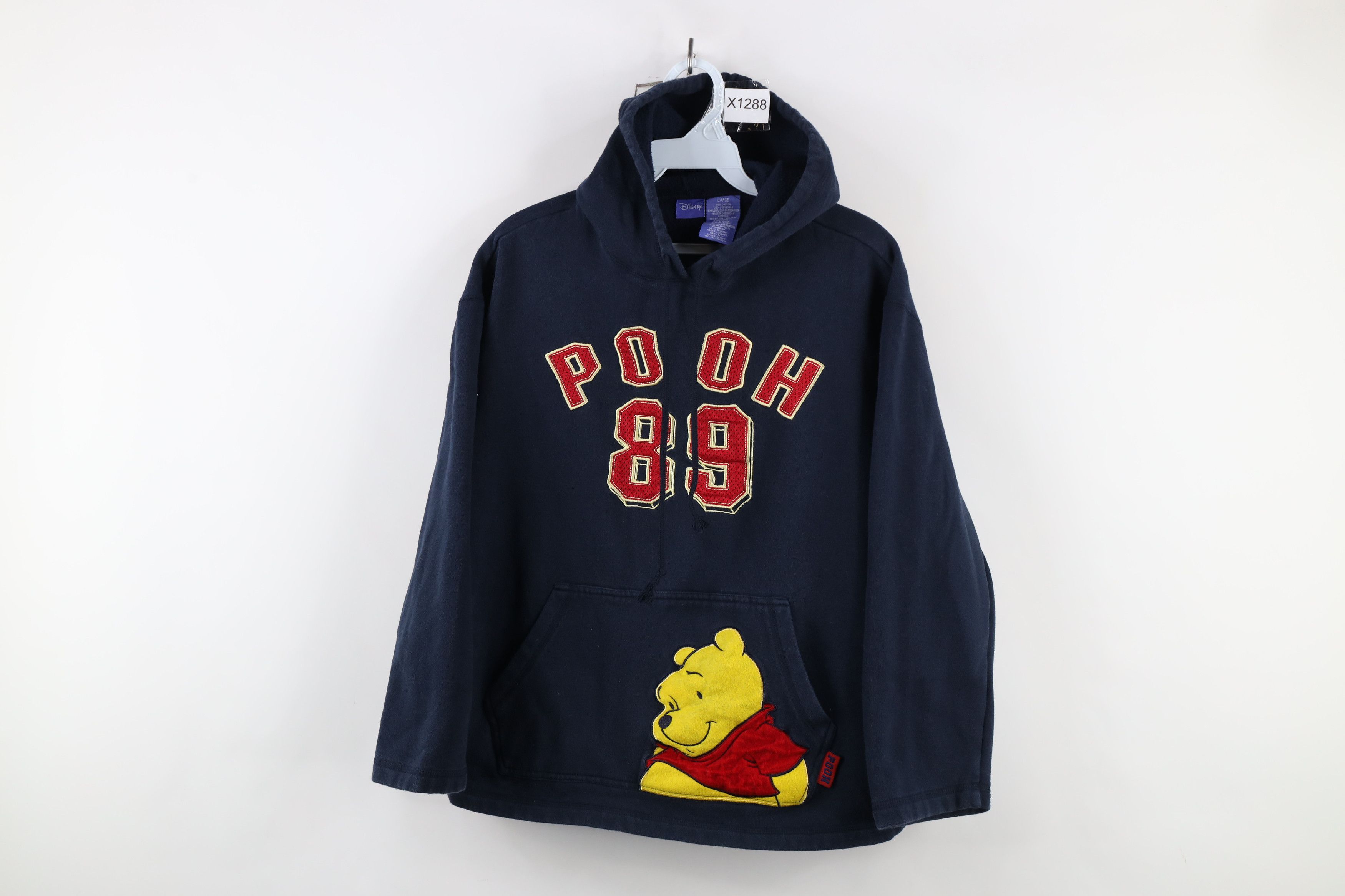 Disney × Vintage Vintage Disney Spell Out Winnie the Pooh Hoodie Sweatshirt Size L / US 10 / IT 46 - 1 Thumbnail