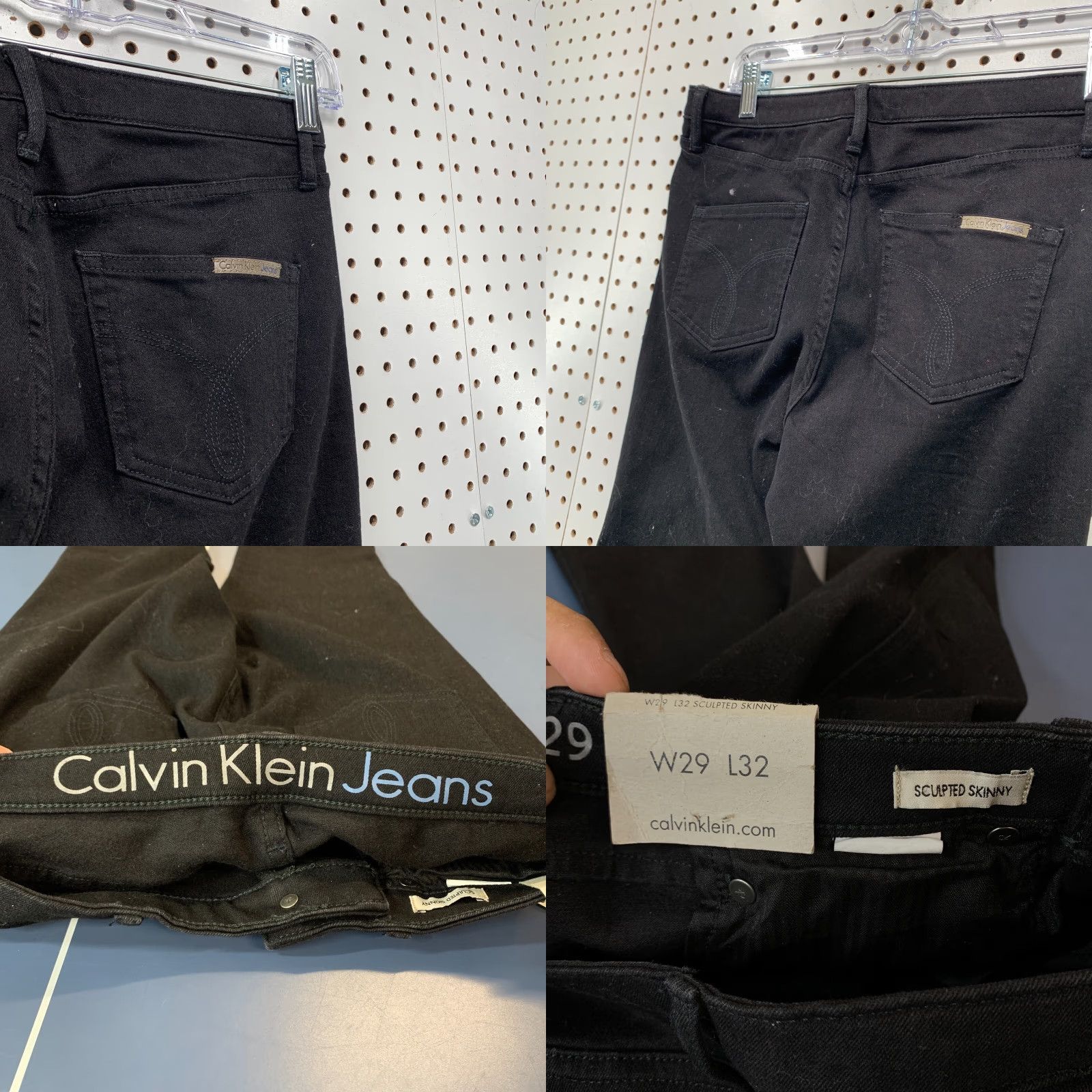Calvin Klein VINTAGE Calvin Klein Jeans Slim Fit Skinny Women 29x32 Black DK NYT 90s Style Mens? Size 29" - 8 Thumbnail