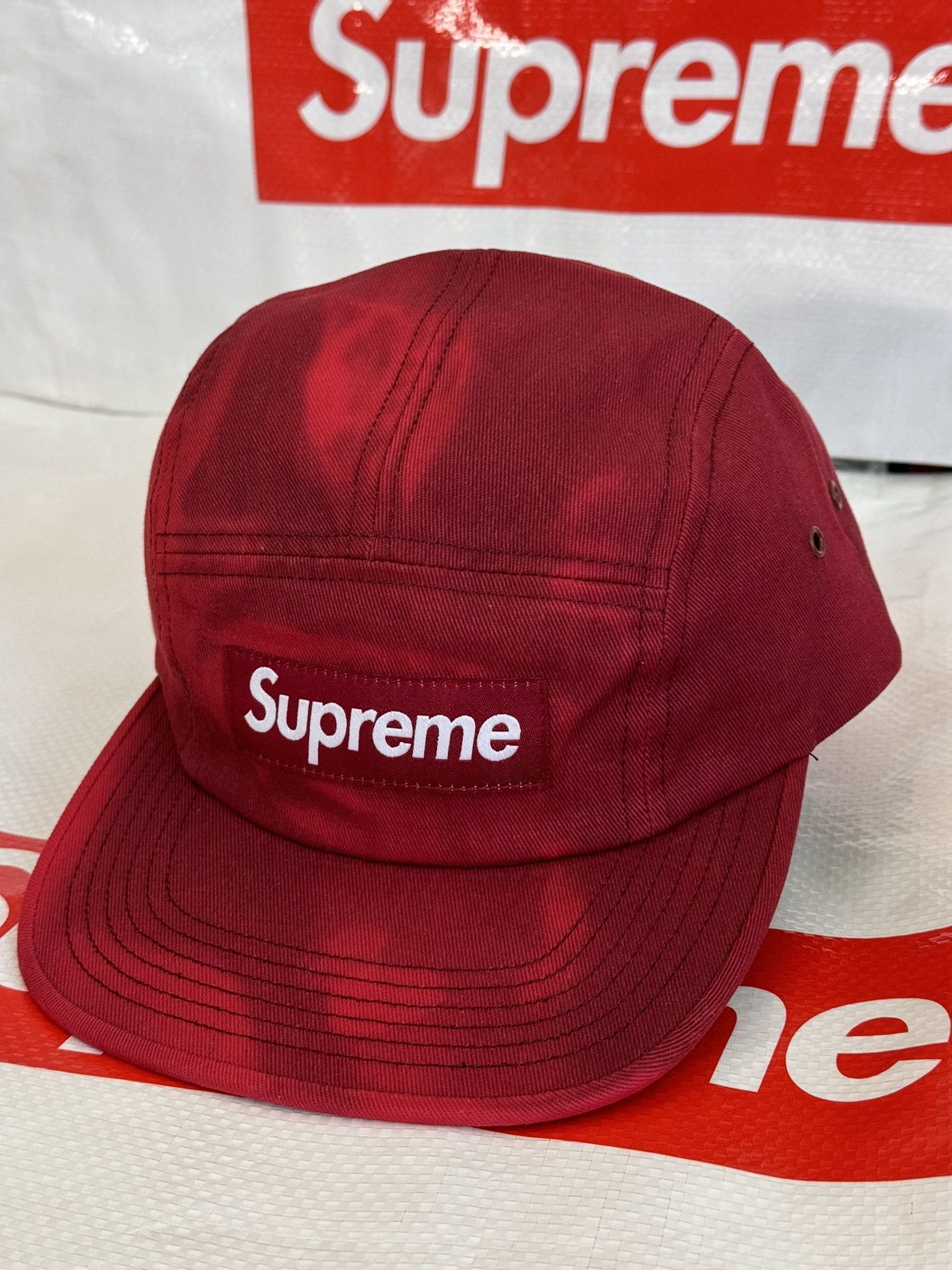 Supreme Reactive Print Camp Cap Olive