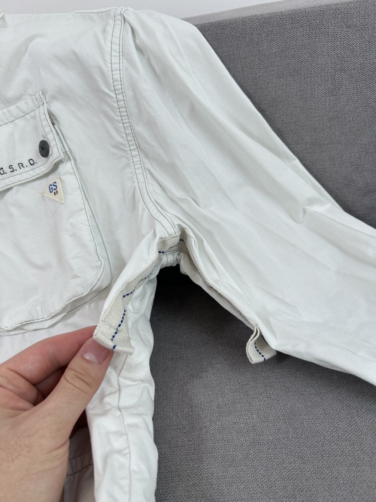 G-Star × Vintage G-STAR Raw Military Style Cargo Multi Pockets White Jacket Size US XL / EU 56 / 4 - 6 Thumbnail
