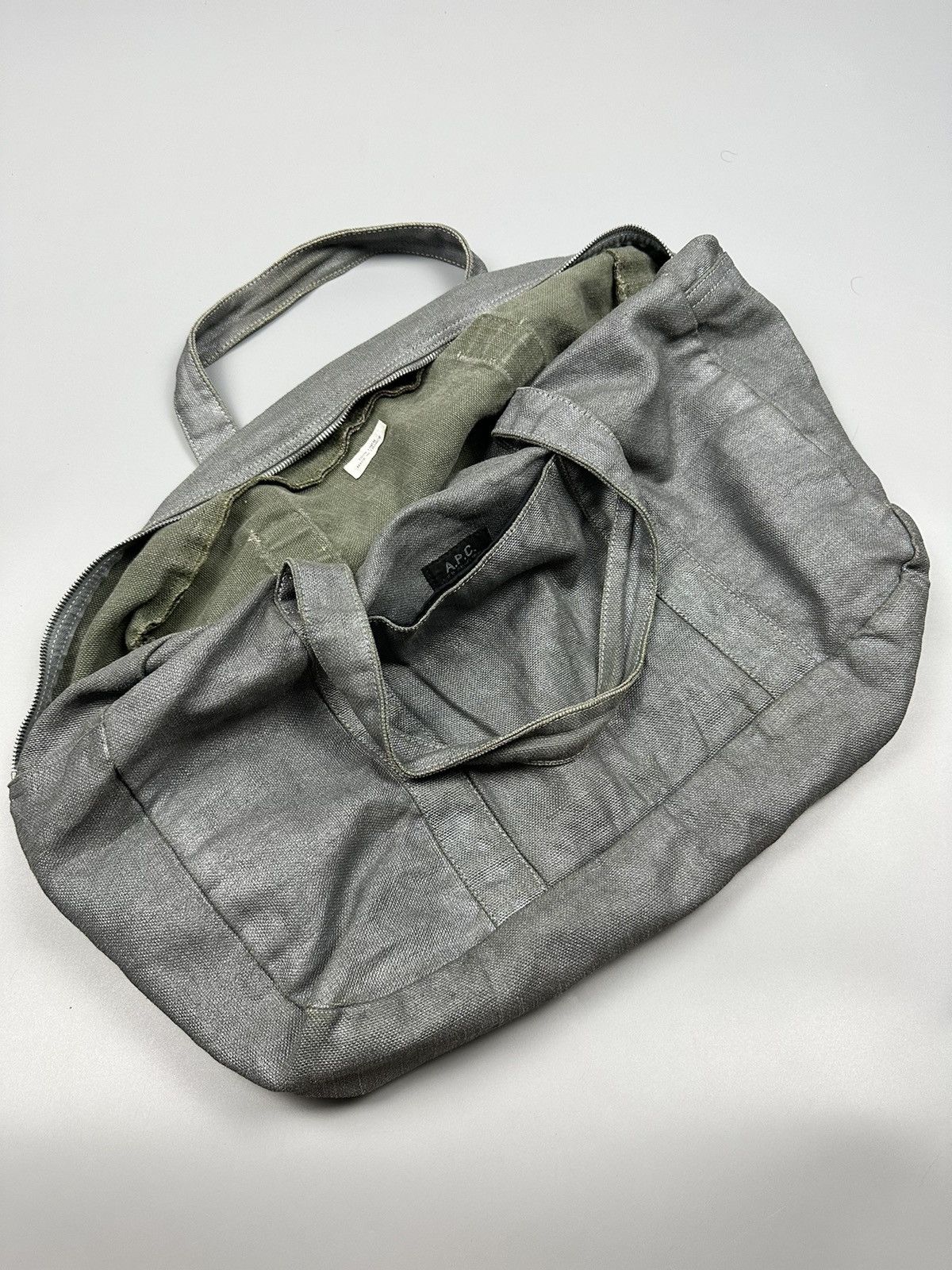 A.P.C. Rare Vintage APC Waxed Linen Tote Bags Size ONE SIZE - 11 Thumbnail