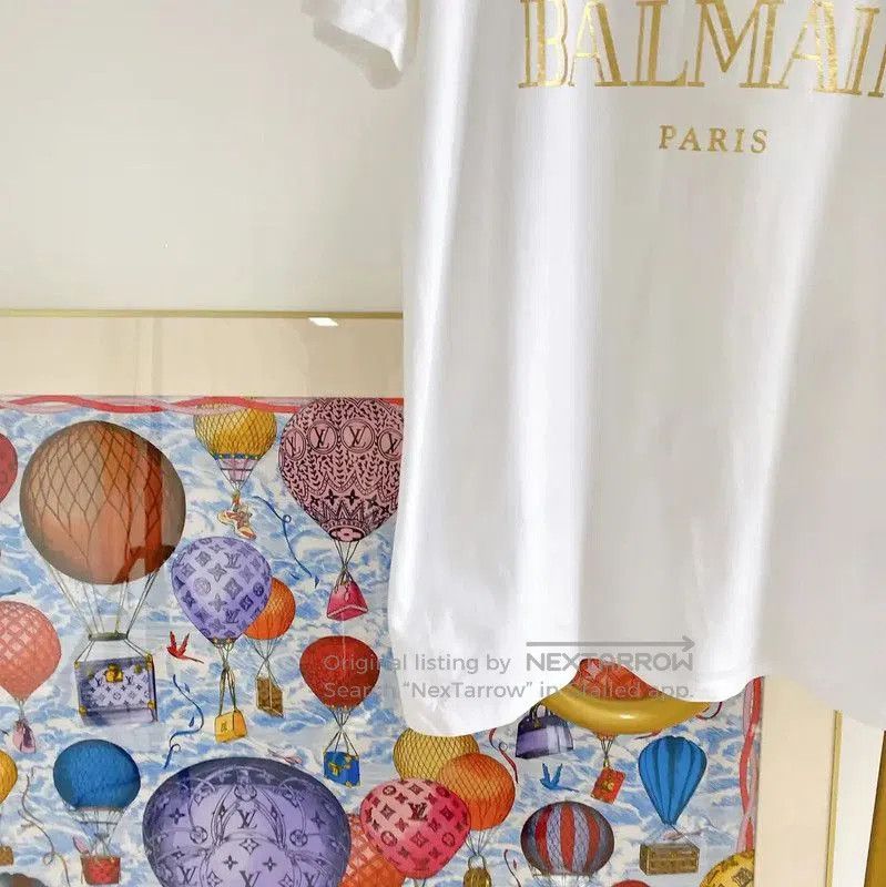 Balmain Balmain Women's White Cotton Short Sleeve T-Shirt . Size XS / US 0-2 / IT 36-38 - 5 Thumbnail