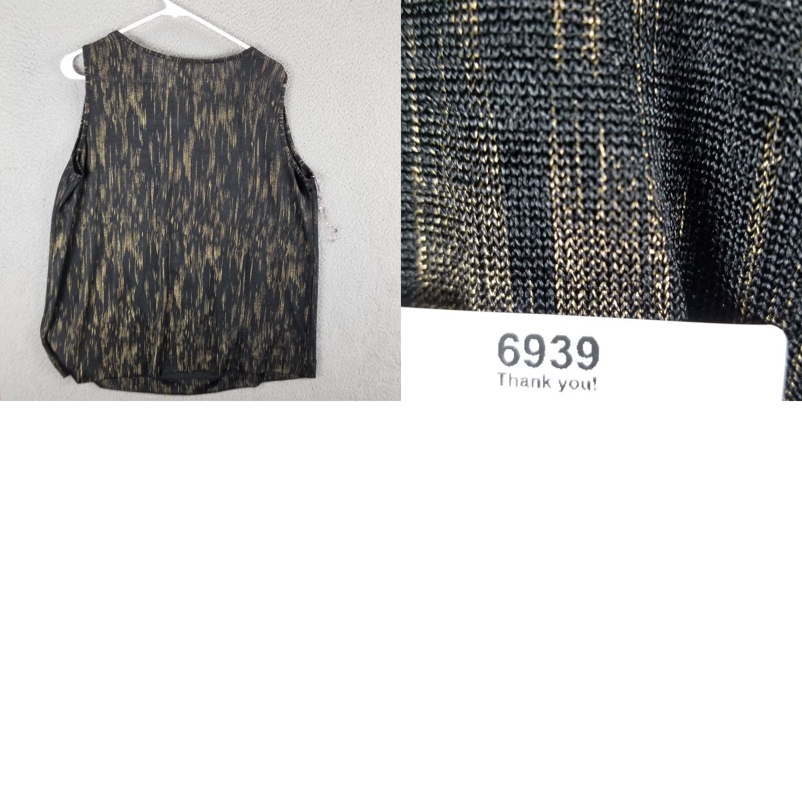 Vintage Grace Black Top Tunic Blouse Sleeveless Plus 2X Lace Embroidered Boho Casual Womens Size XXL / US 16-18 / IT 52-54 - 8 Thumbnail