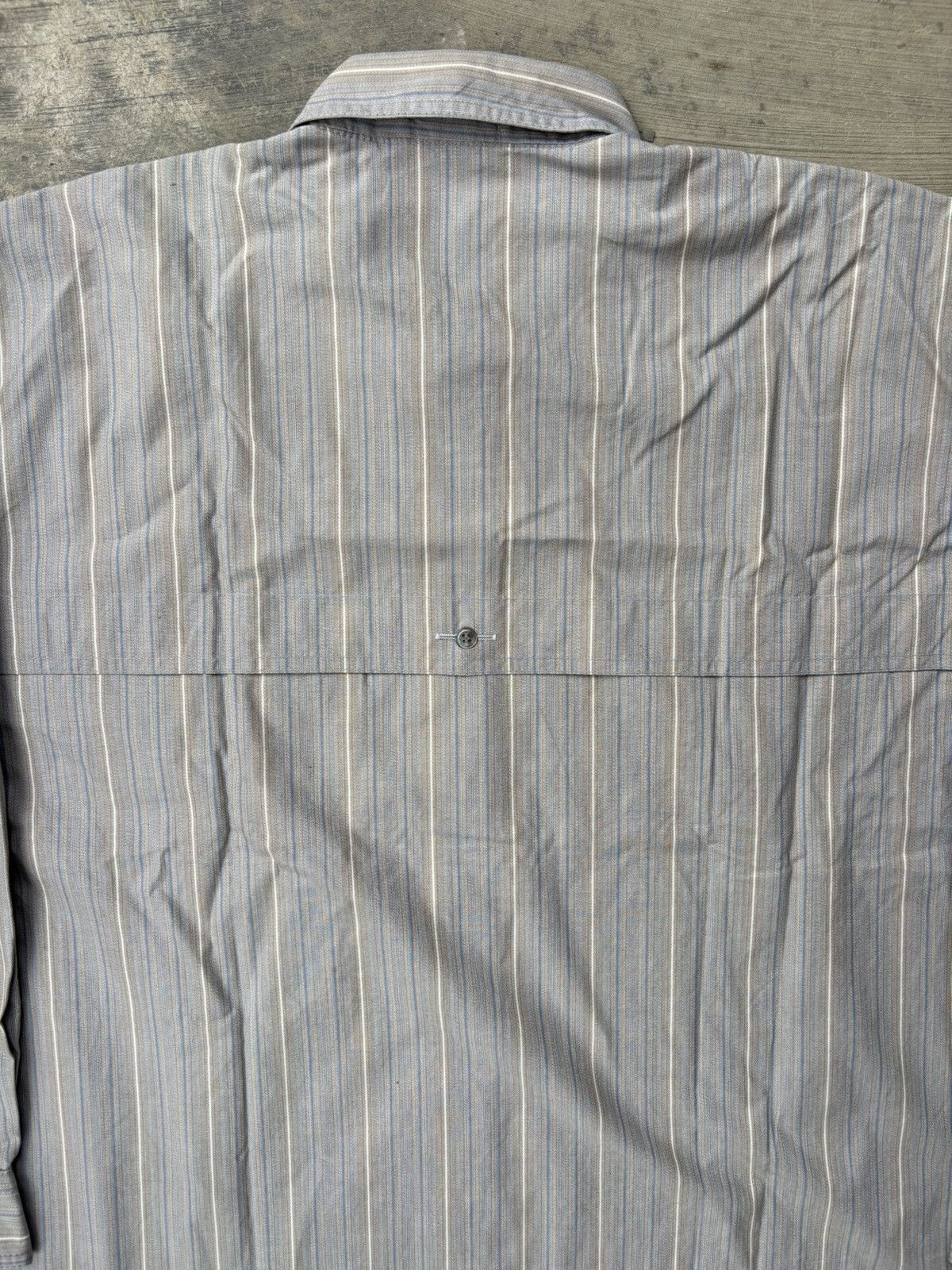 Issey Miyake Vintage 90’s Issey Miyake Button-Up Grey Striped Pattern Size US L / EU 52-54 / 3 - 7 Thumbnail