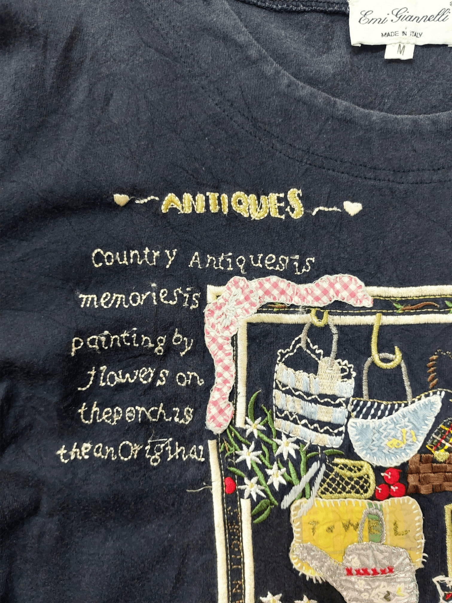 Calugi e Gianelli Embroidery Emi Gianelli Country Antiques T-Shirt Size US M / EU 48-50 / 2 - 5 Thumbnail