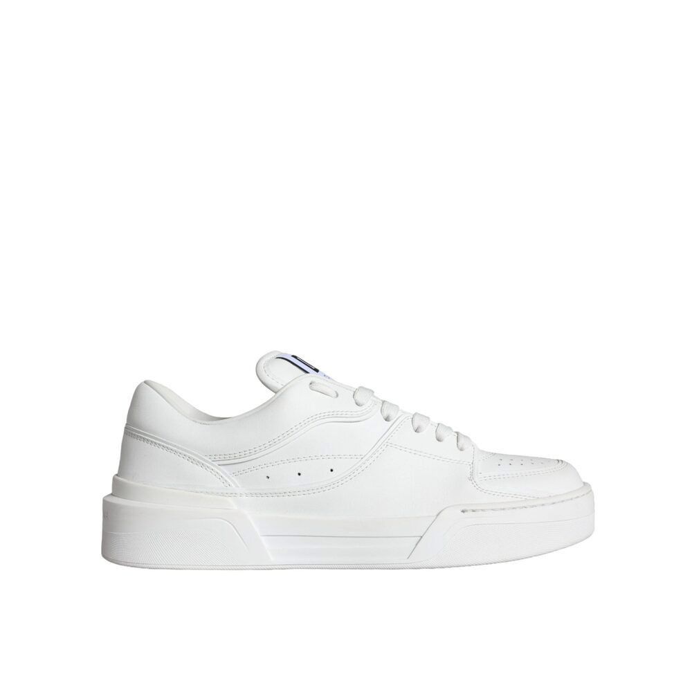Dolce & Gabbana White Miami Leather Low Top Sneakers Shoes