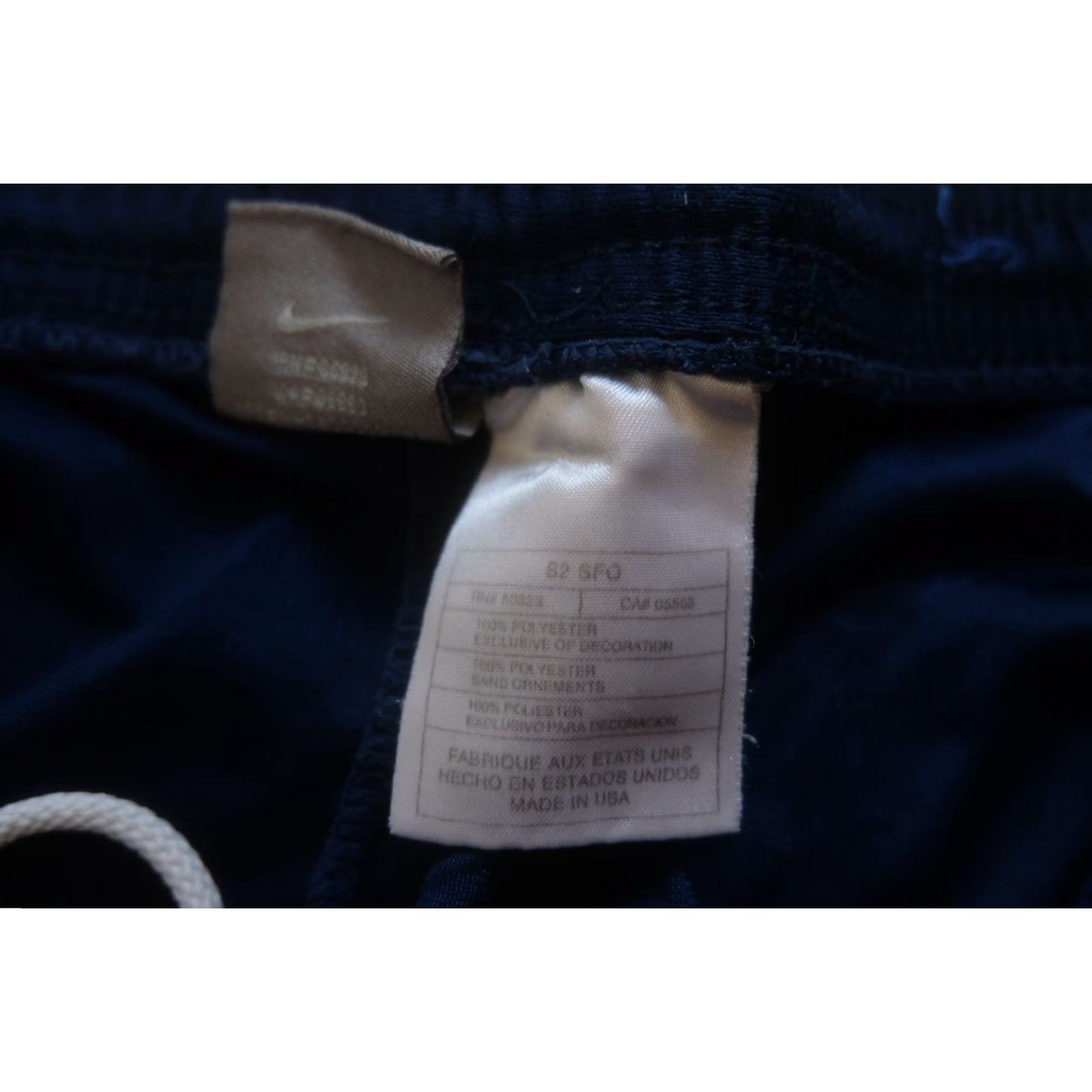 Nike VINTAGE Nike 90s Y2K Retro Mini Swoosh Basketball Satin 10" Shorts BLUE 2002 SZ 2XL Mens Size US 39 - 6 Thumbnail