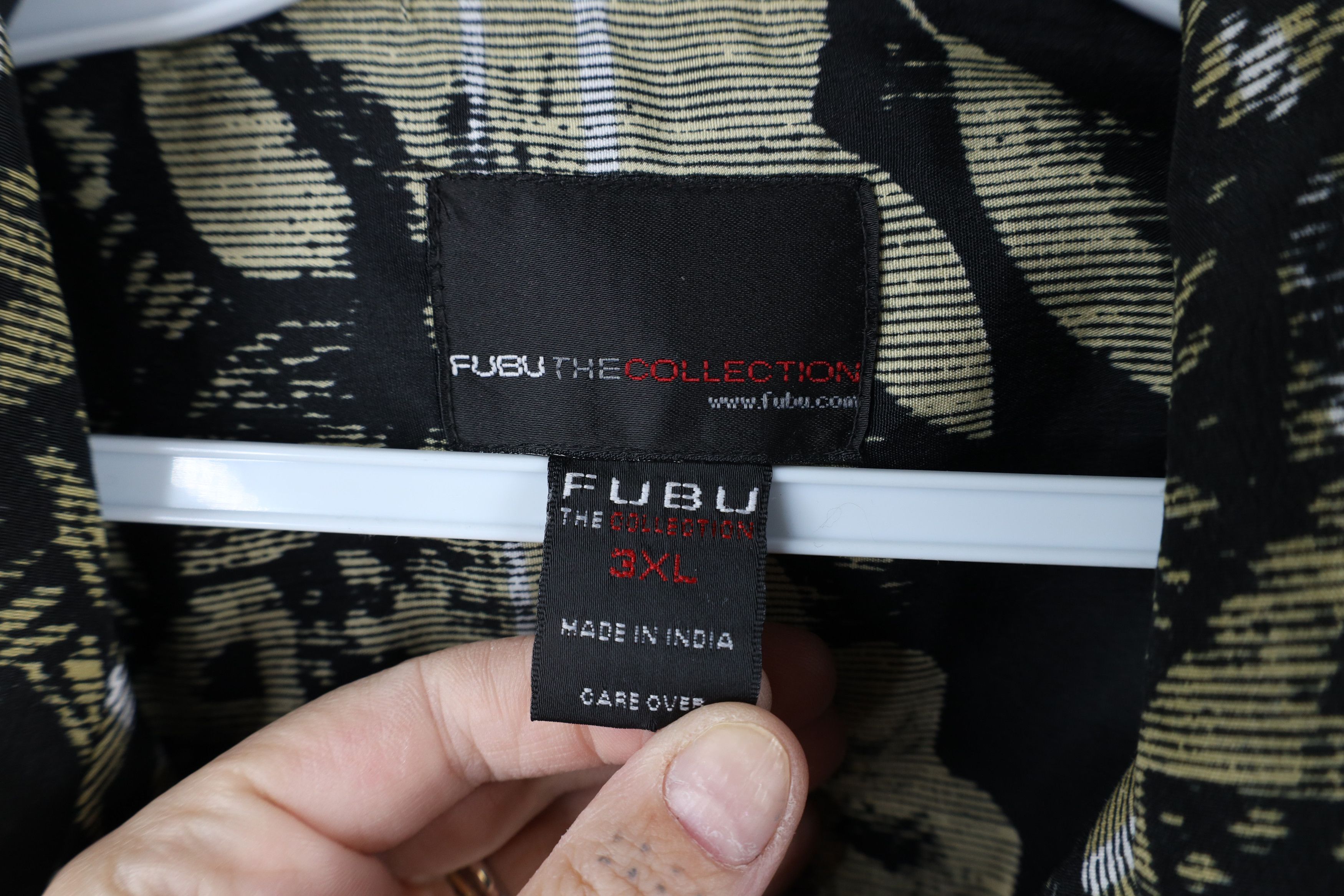 Fubu × Vintage Vintage 90s FUBU Out Baggy Fit Abstract Flower Button Shirt Size US XXL / EU 58 / 5 - 6 Thumbnail