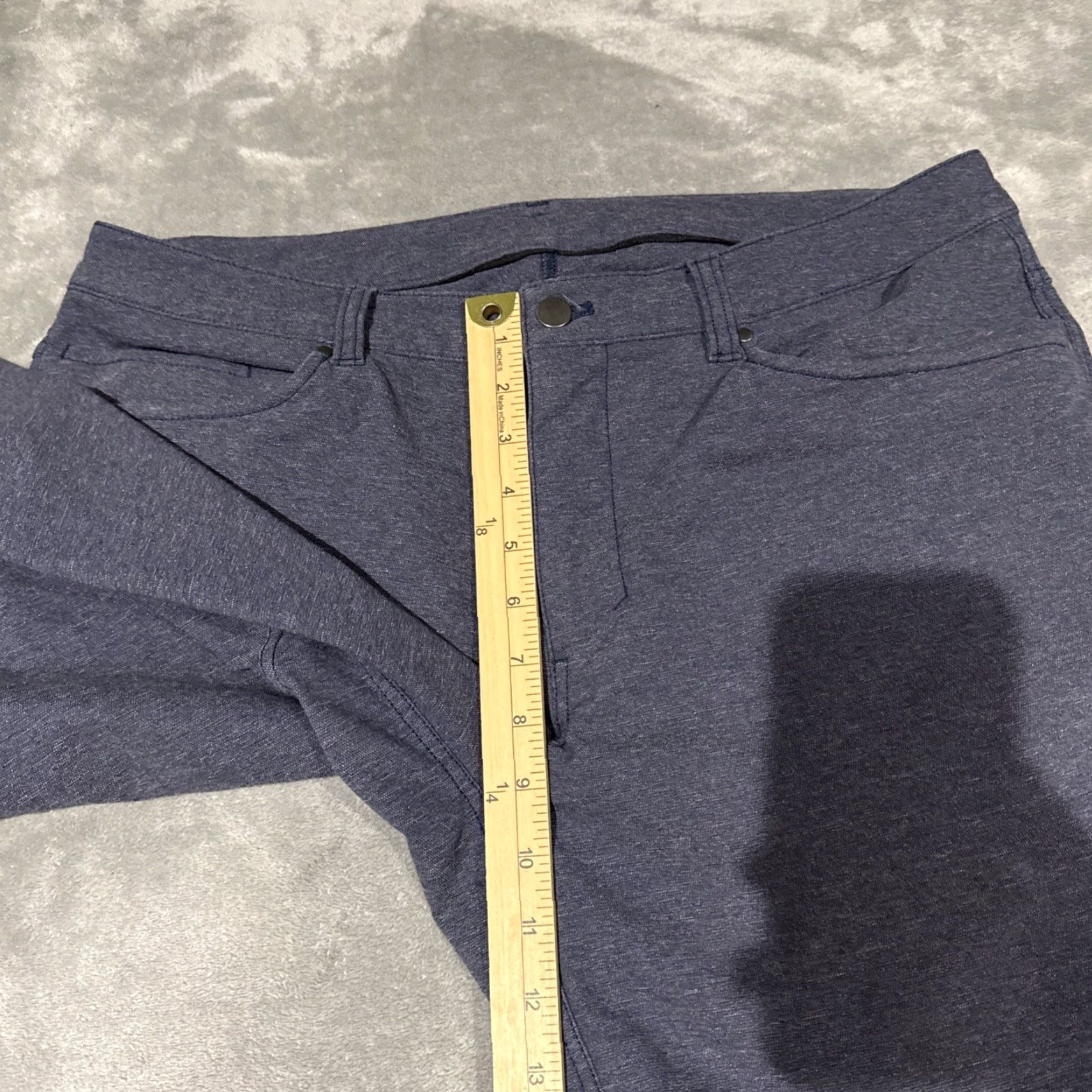 Lululemon Lululemon Pants Mens 34x32 Blue Chino Slim Fit Canvas 34 Inseam Flat Front Zip Pockets Logo Tapered Stretch Casual Size US 34 / EU 50 - 6 Thumbnail