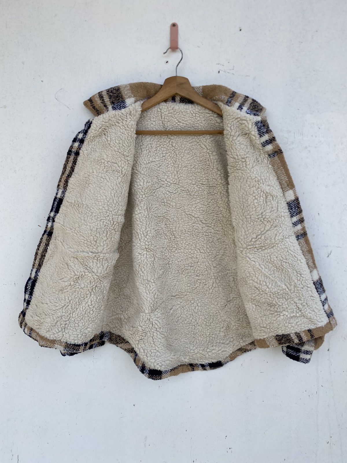 Japanese Brand Checked Jacket With Sherpa Lining Heavy Coats Size US M / EU 48-50 / 2 - 3 Thumbnail