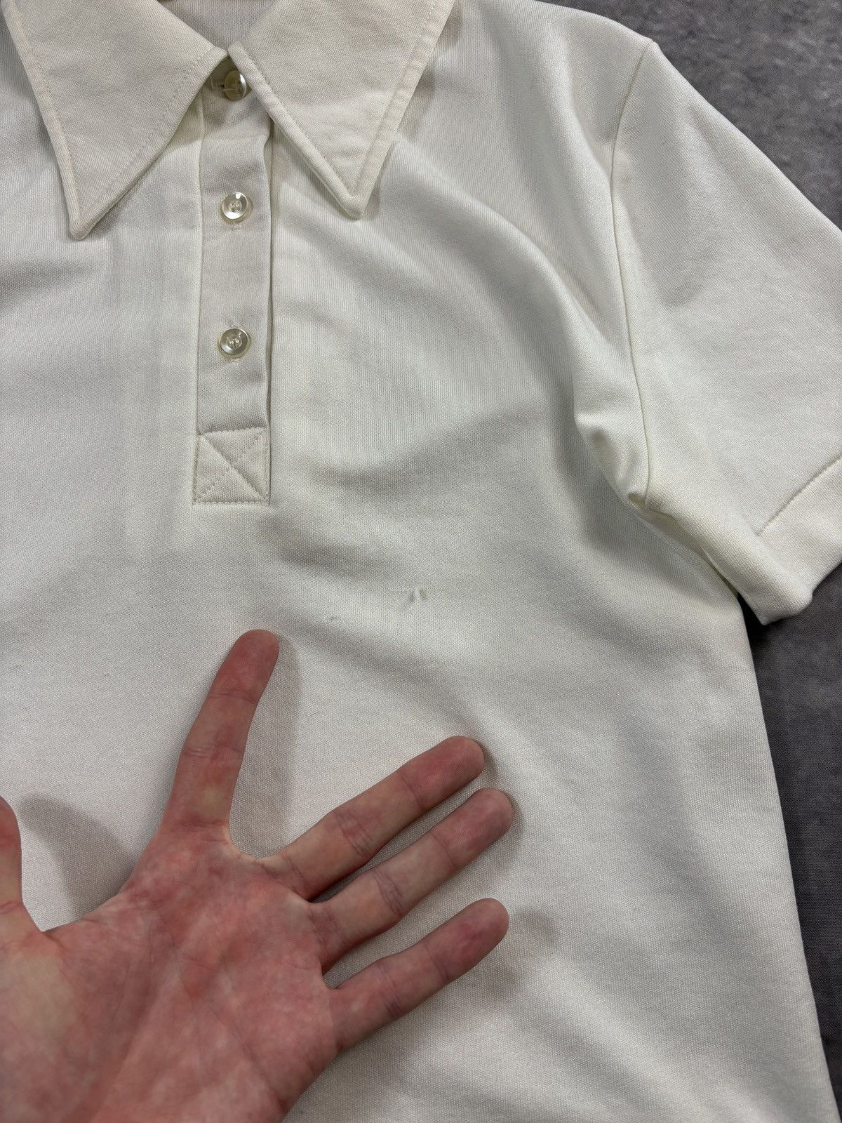 Jantzen 1970s Vintage Jantzen Polo Shirt Polyester Shortsleeve Disco Size US S / EU 44-46 / 1 - 5 Thumbnail